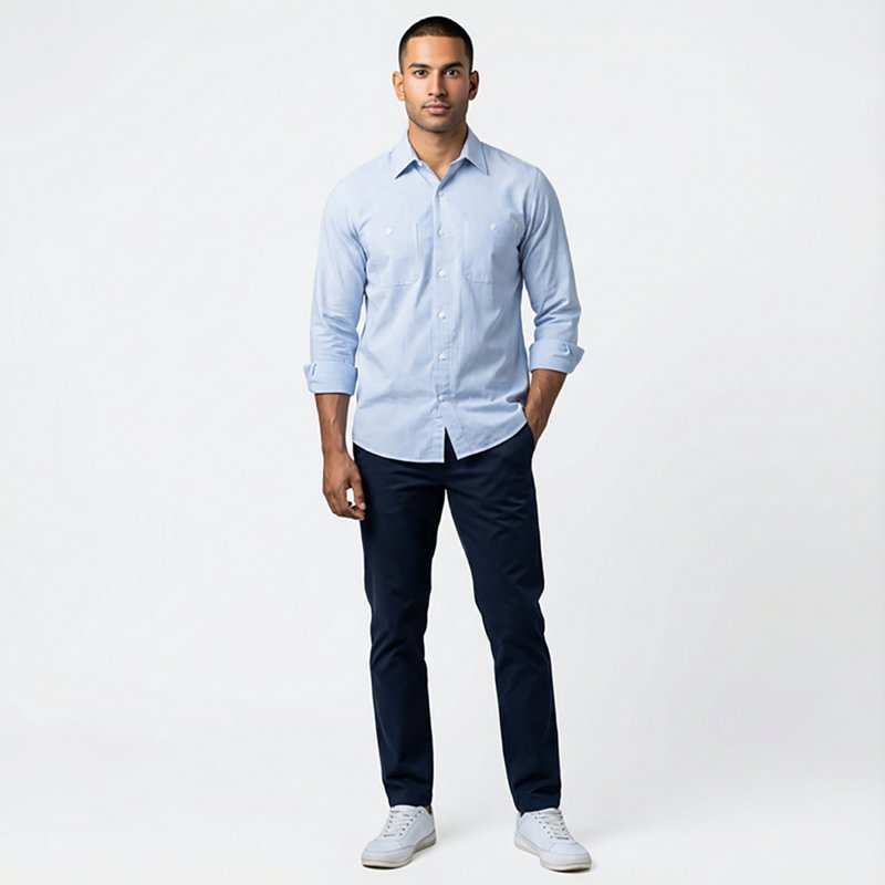 Red Kap Men's Industrial Stripe Work Shirt