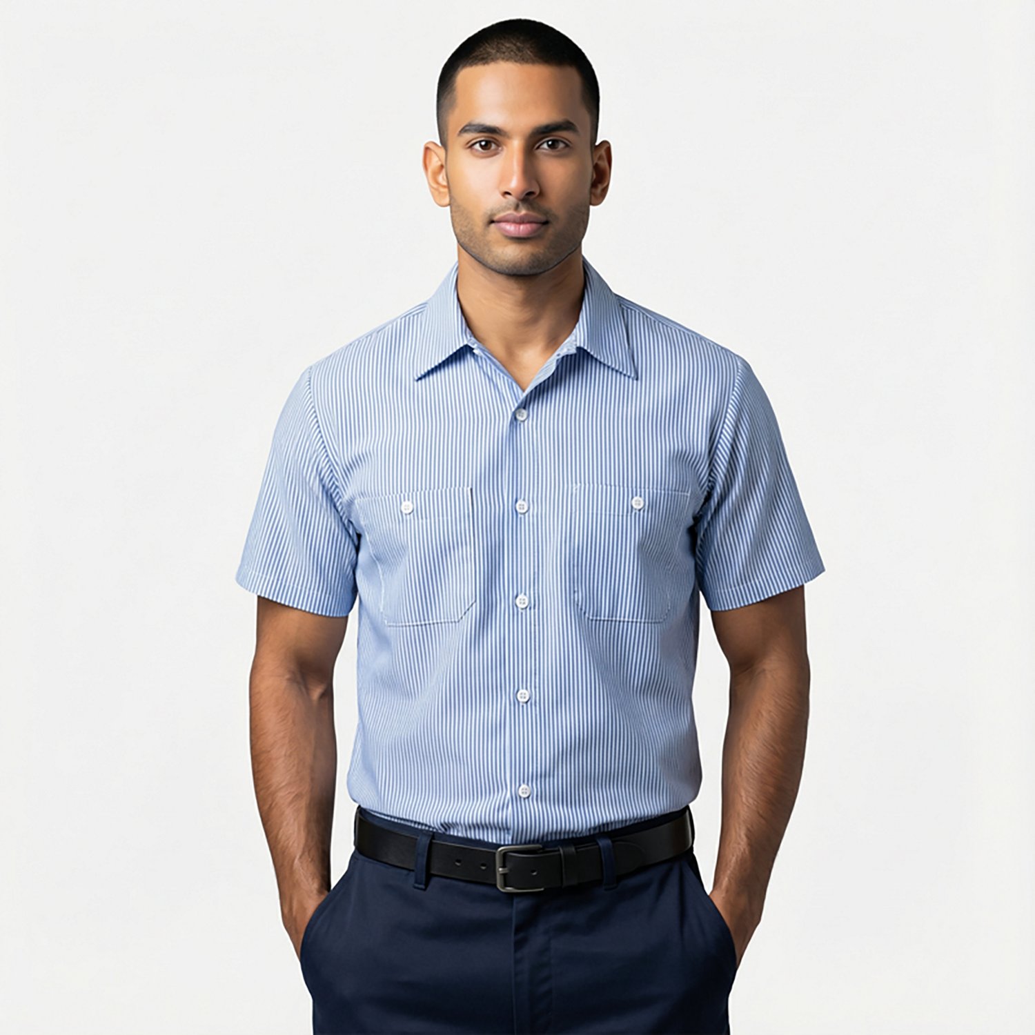 Red Kap Men's Industrial Stripe Work Shirt - view number 2