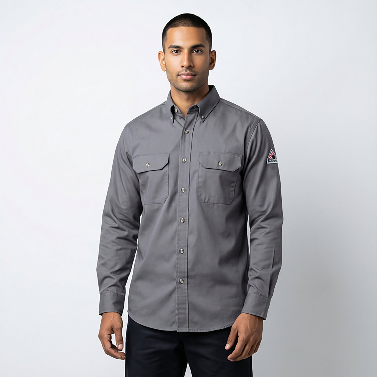 Bulwark Men's Midweight Flame Resistant Uniform Dress Shirt - view number 2