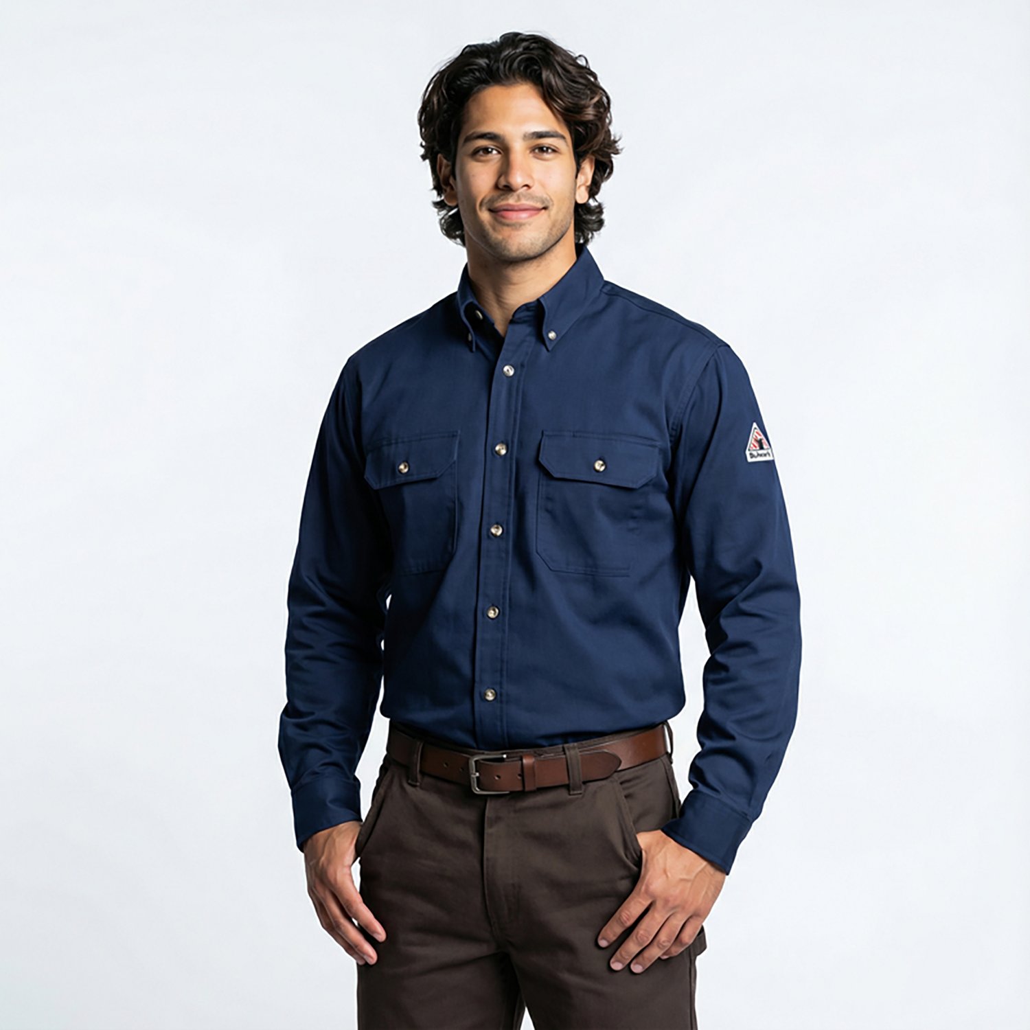 Bulwark Men's Midweight Flame Resistant Uniform Dress Shirt - view number 2