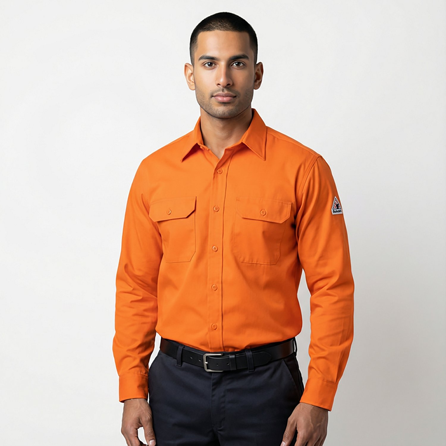 Bulwark Men's Lightweight Flame Resistant Chambray Uniform Dress Shirt - view number 2