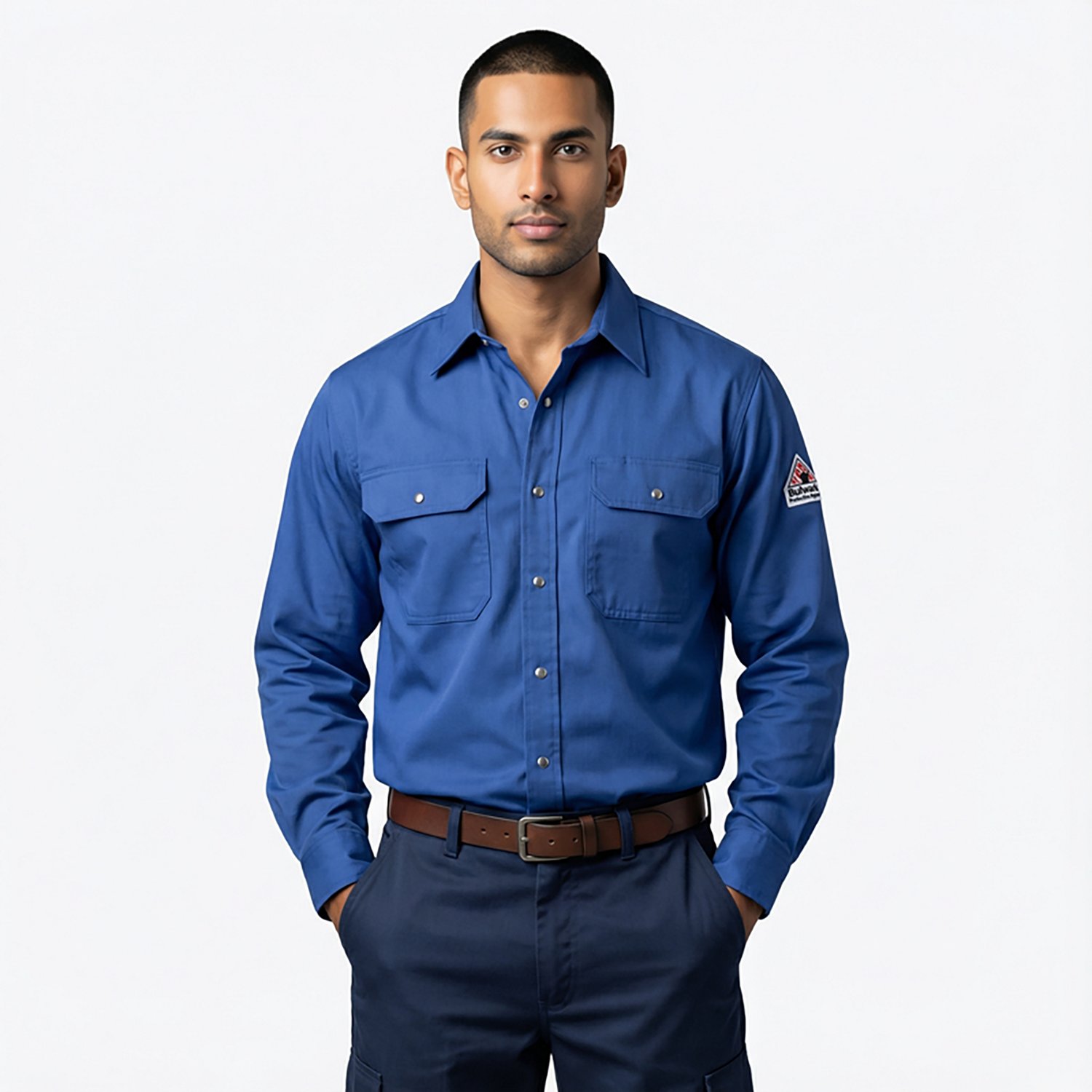 Bulwark Men's Lightweight Nomex Flame Resistant Snap Flame Resistant ont Shirt - view number 2