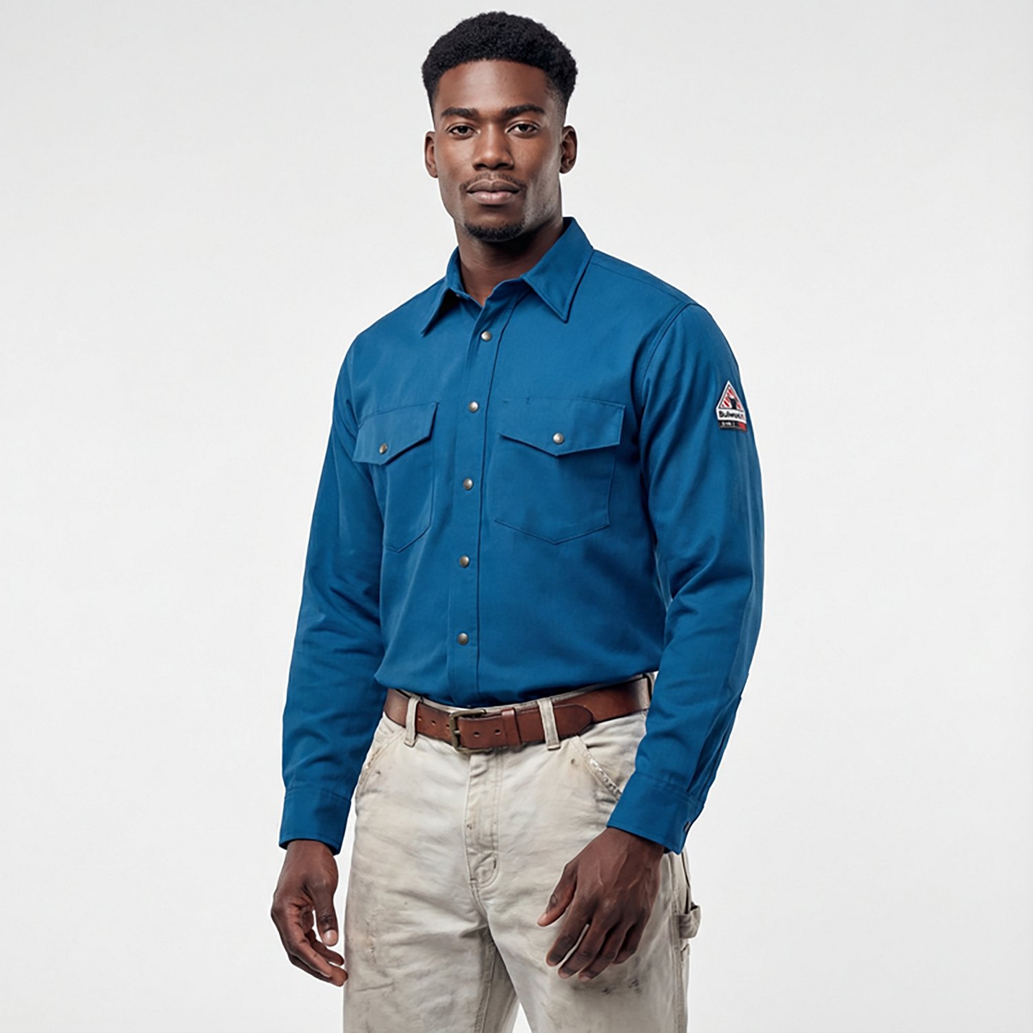 Bulwark Men's Lightweight Nomex Flame Resistant  Snap-Flame Resistant ont Shirt - view number 2