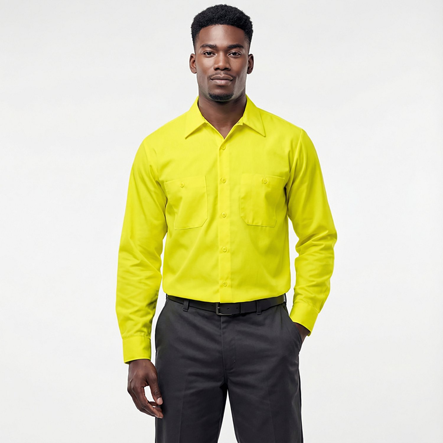 Red Kap Men's Enhanced Visibility Solid Long Sleeve Work Shirt                                                                   - view number 2