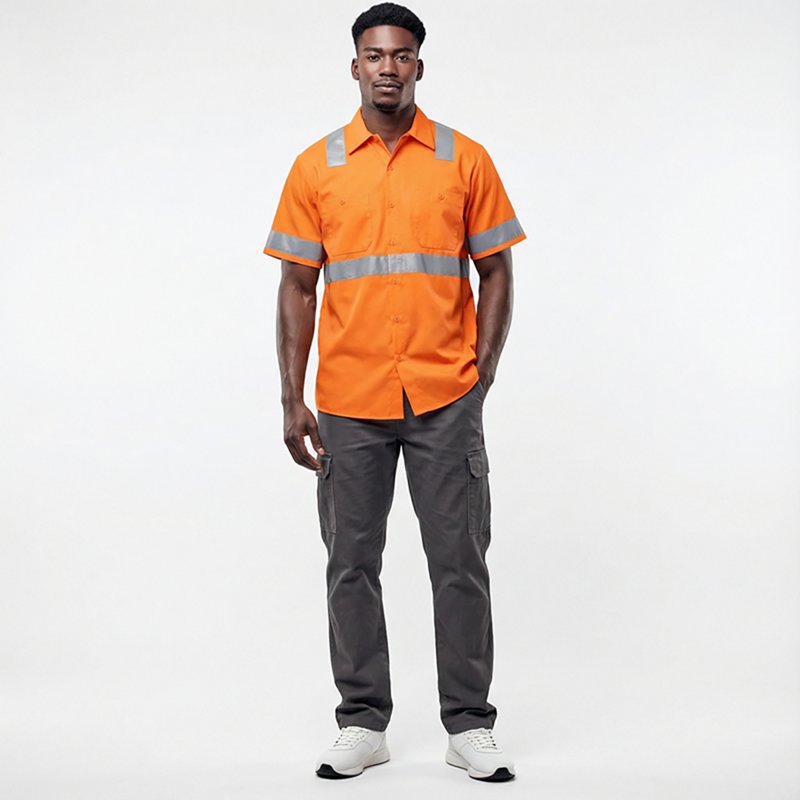 Red Kap Men's Hi-Visibility Type R Class 3 Work Shirt