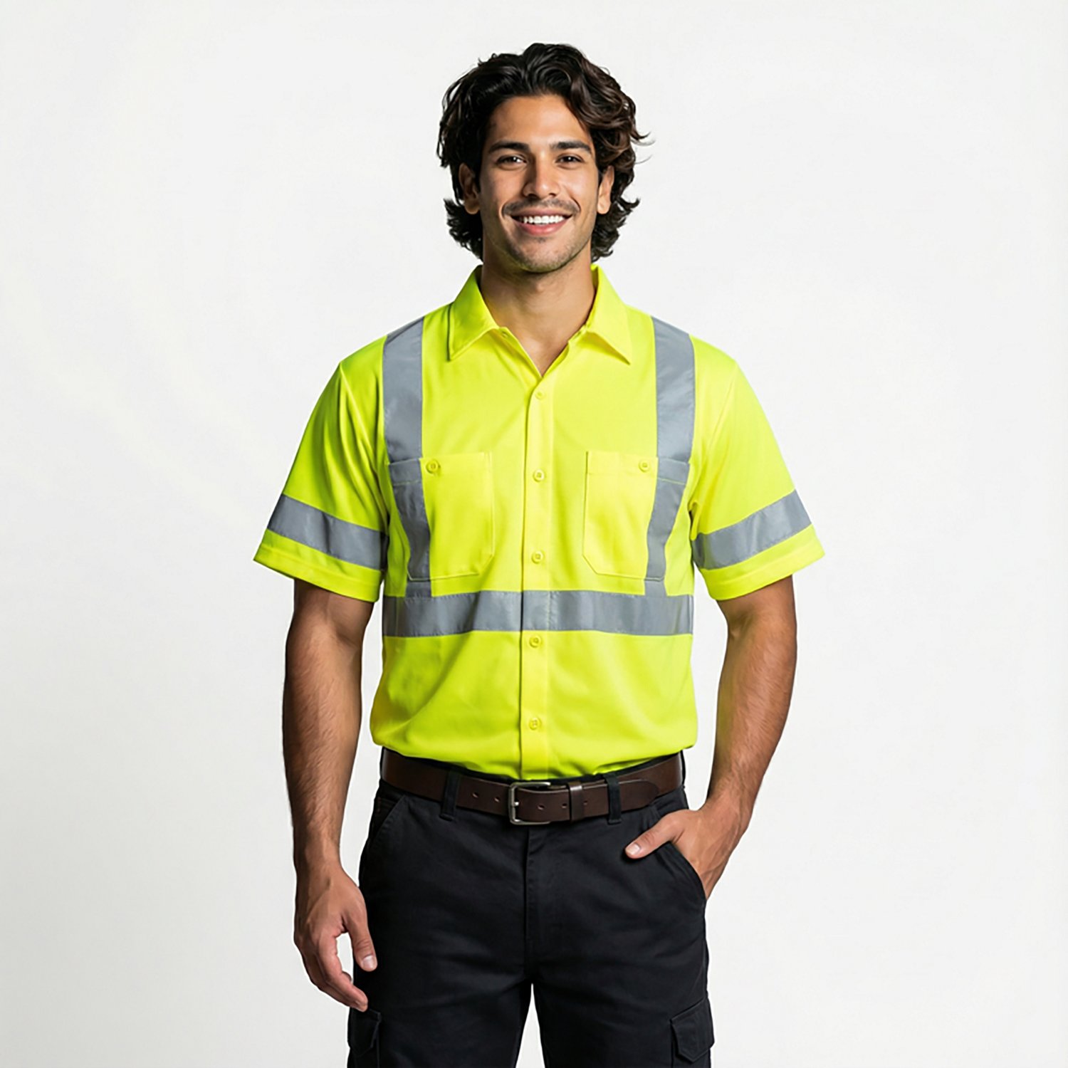 Red Kap Men's Hi-Visibility Type R Class 3 Work Shirt - view number 2