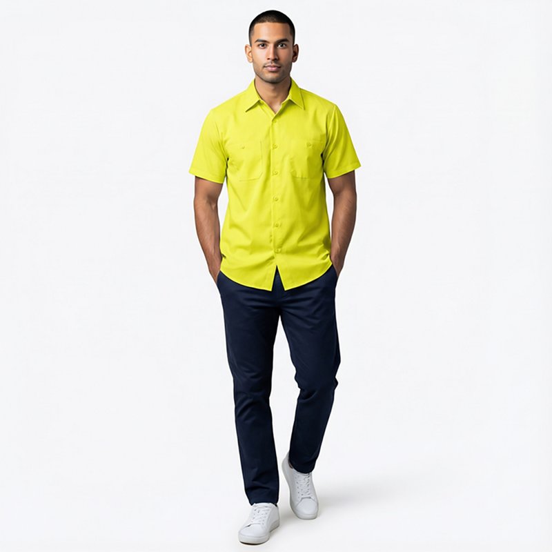Red Kap Men's Enhanced Visibility Short Sleeve Work Shirt