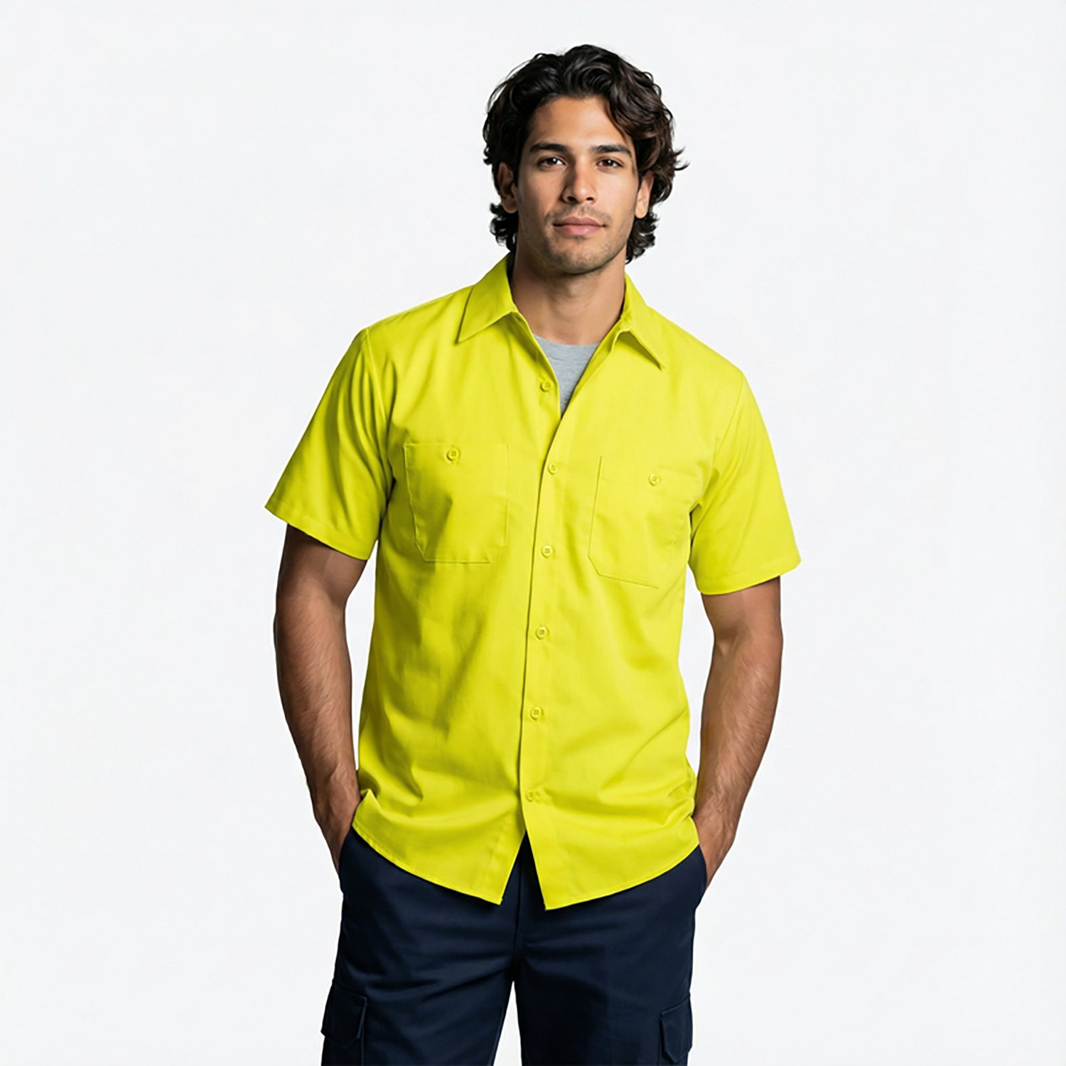 Red Kap Men's Enhanced Visibility Short Sleeve Work Shirt                                                                        - view number 2