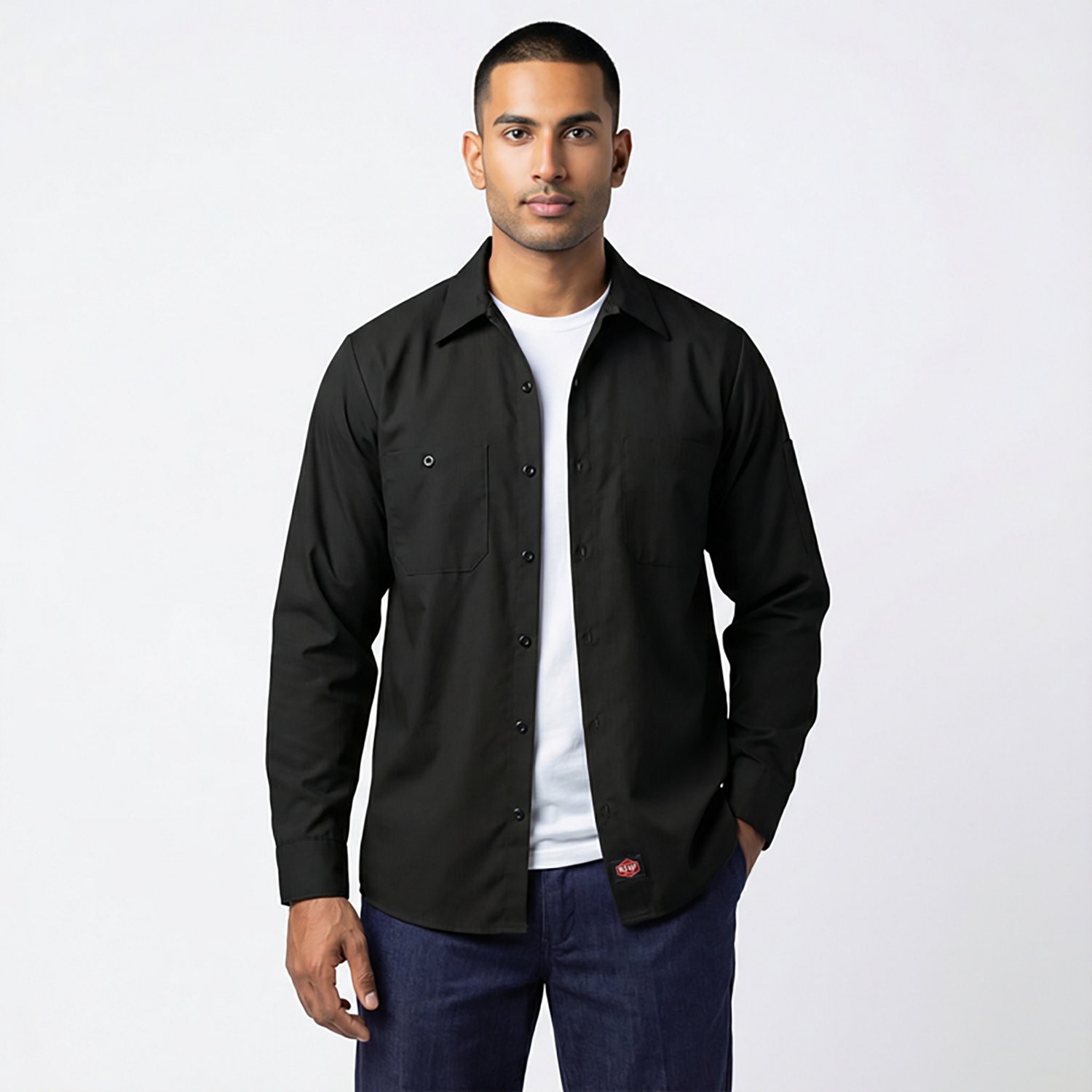 Red Kap Men's Solid Long Sleeve Crew Shirt