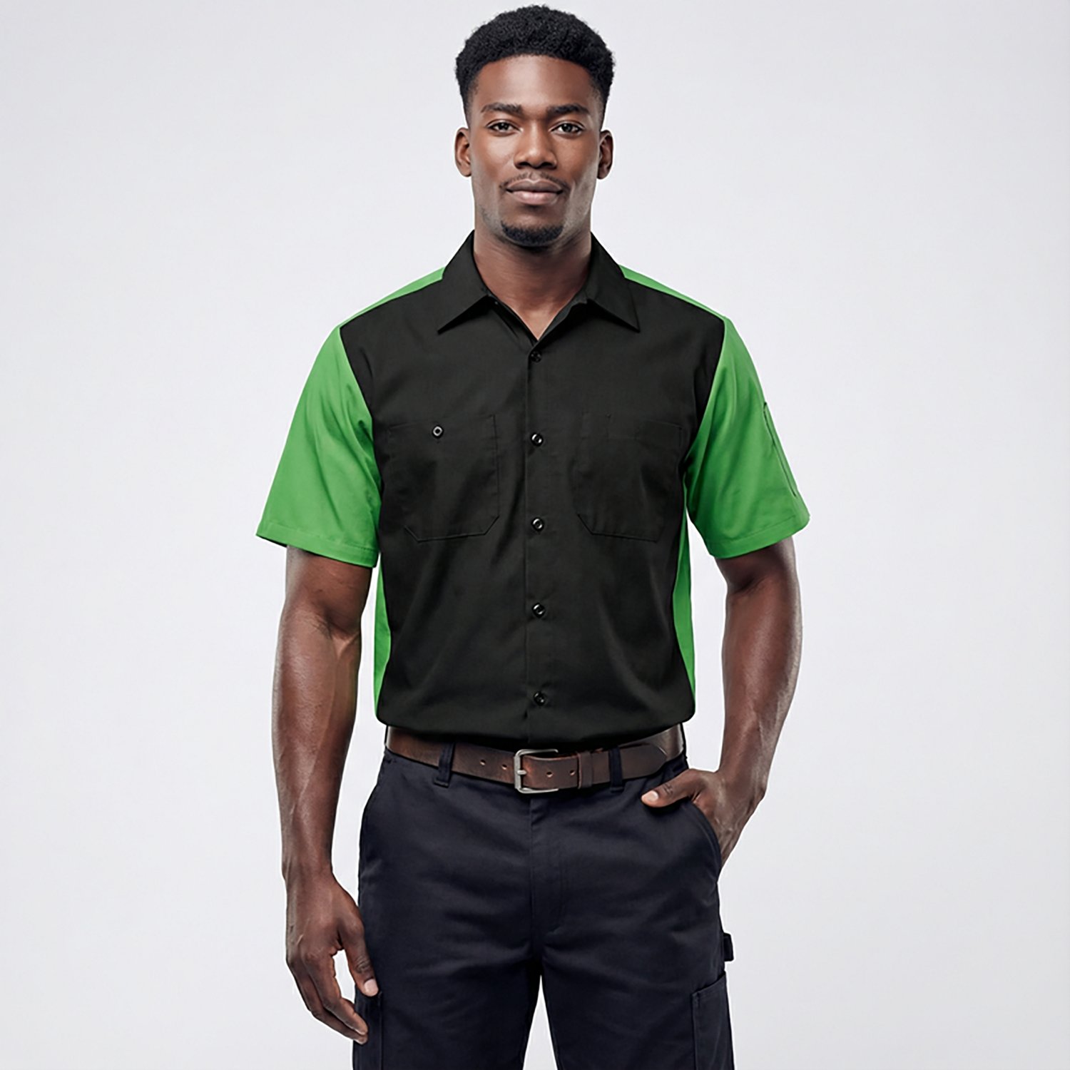 Red Kap Men's 2-Tone Crew Short Sleeve Shirt                                                                                     - view number 2