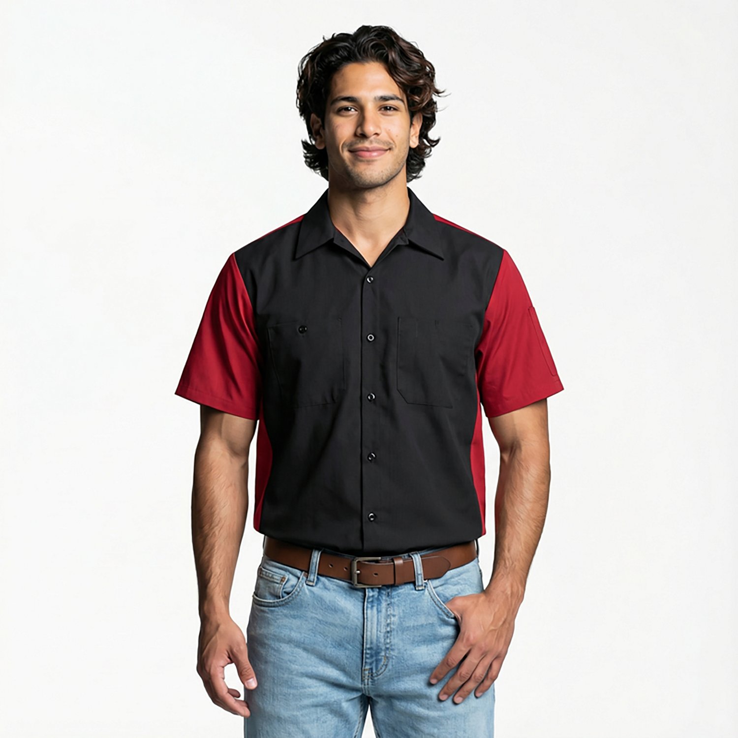 Red Kap Men's 2-Tone Crew Short Sleeve Shirt                                                                                     - view number 2