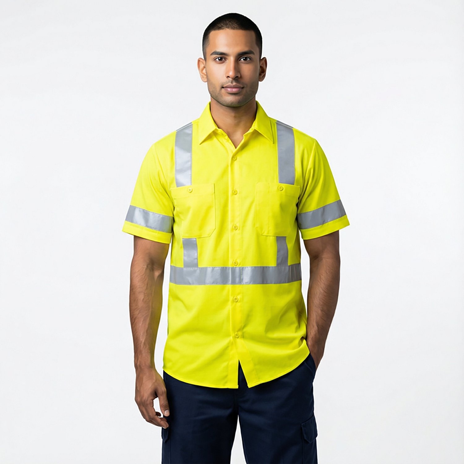 Red Kap Men's Hi-Visibility Ripstop Type R Class 3 Short Sleeve Work Shirt - view number 2