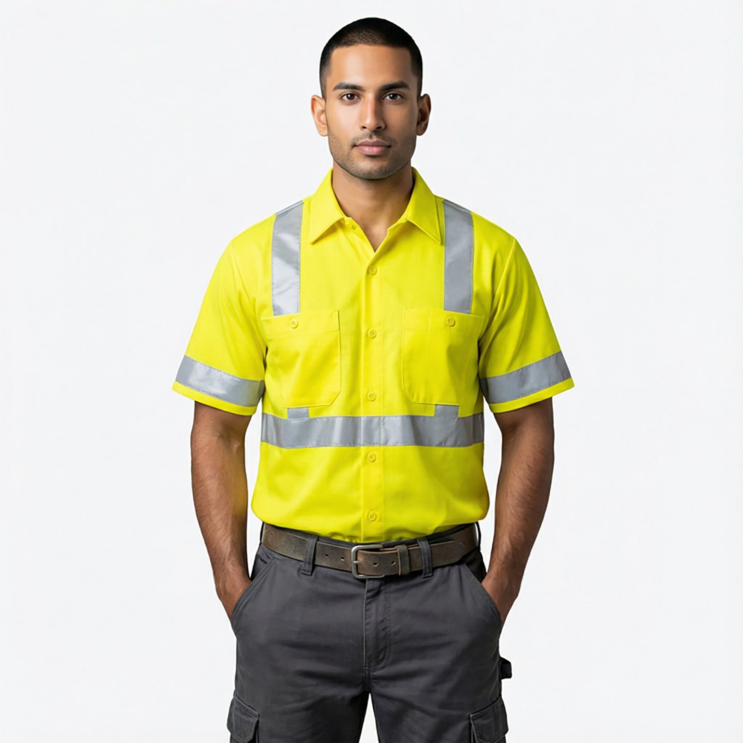 Red Kap Men's Hi-Visibility Ripstop Type R Class 3 Short Sleeve Work Shirt - view number 2