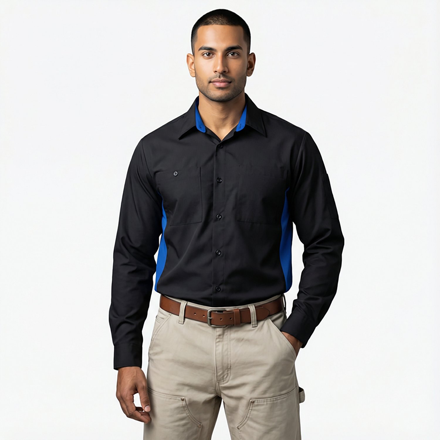 Red Kap Men's Performance Plus Shop Long Sleeve Button Down Shirt - view number 2