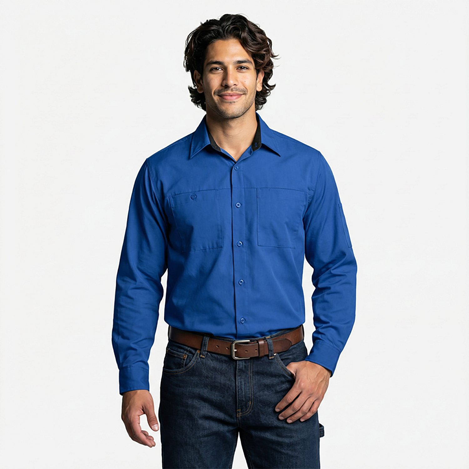 Red Kap Men's Performance Plus Shop Long Sleeve Button Down Shirt - view number 2