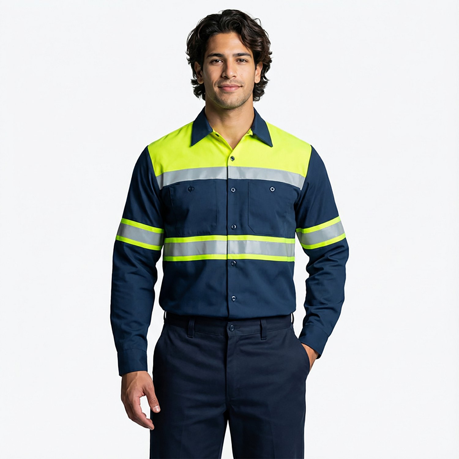 Red Kap Men's Hi-Visibility Colorblock Ripstop Type O Class 1 Long