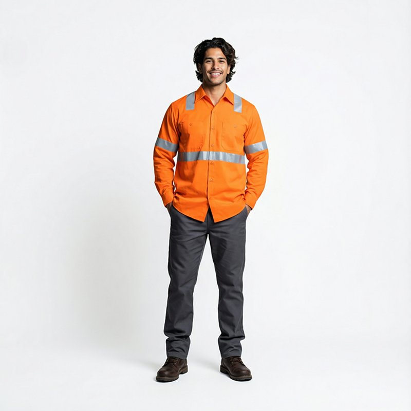 Red Kap Men's Hi-Visibility Type R Class 3 Work Shirt