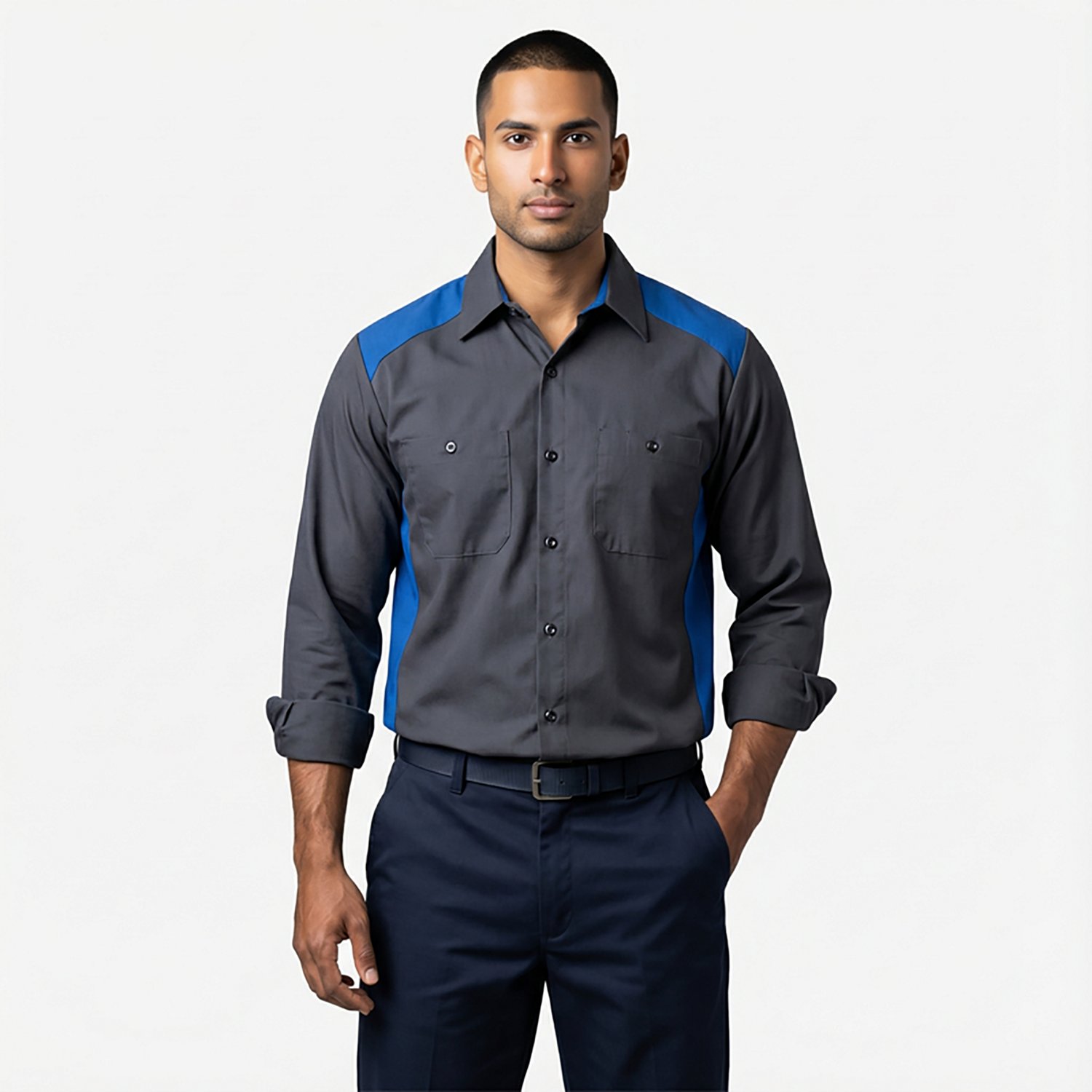 Red Kap Men's Motorsports Long Sleeve Shirt