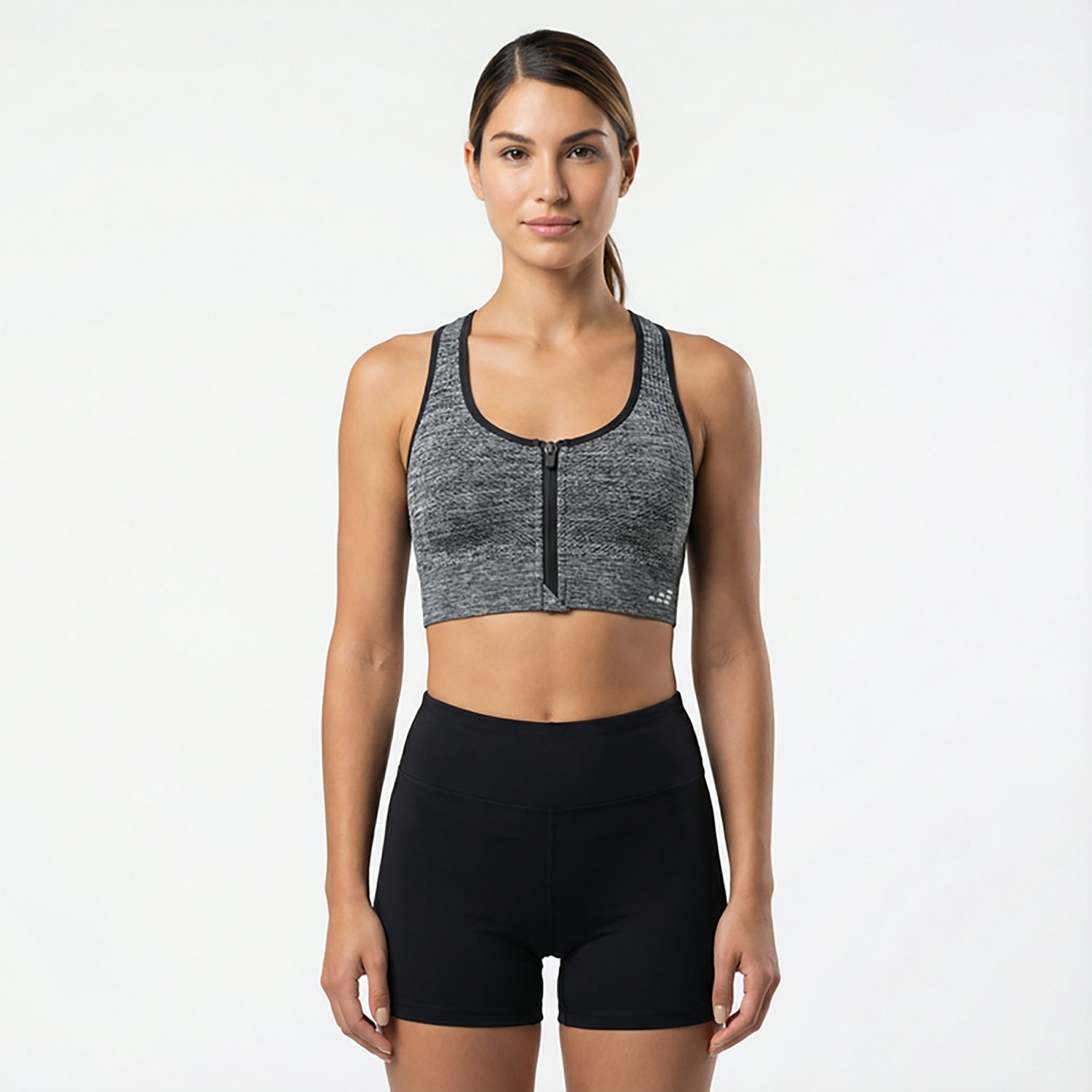 BCG Women's Seamless Zip Front Mid Impact Sports Bra                                                                             - view number 2