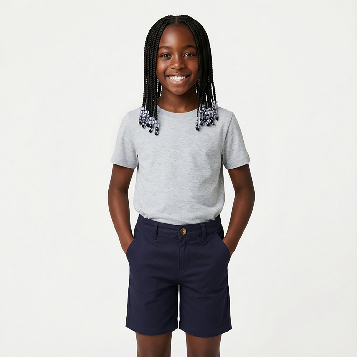 French Toast Girls' At School Stretch Twill Bermuda Shorts                                                                       - view number 2