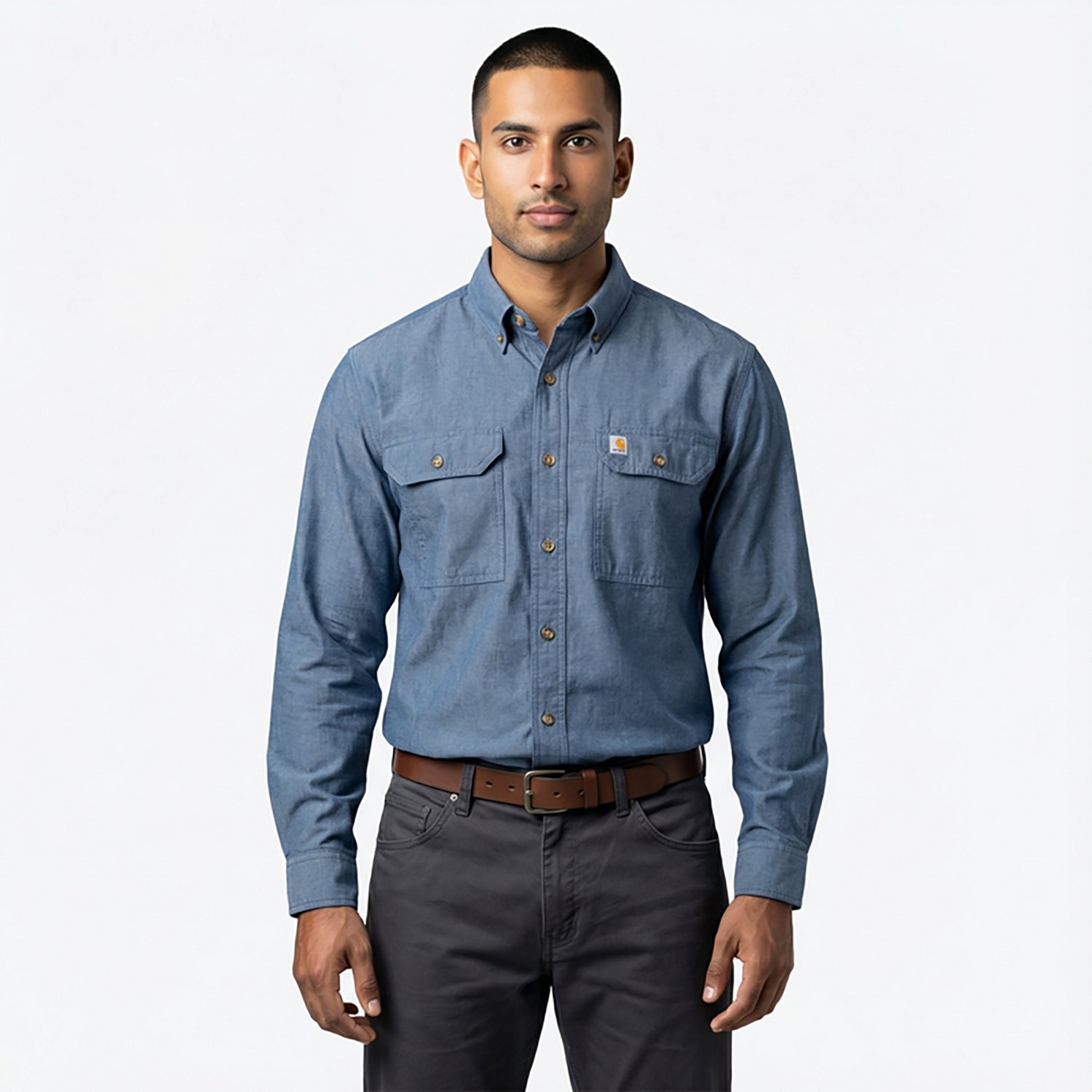 Carhartt Men's TW368 Original Fit Long Sleeve Shirt                                                                              - view number 2