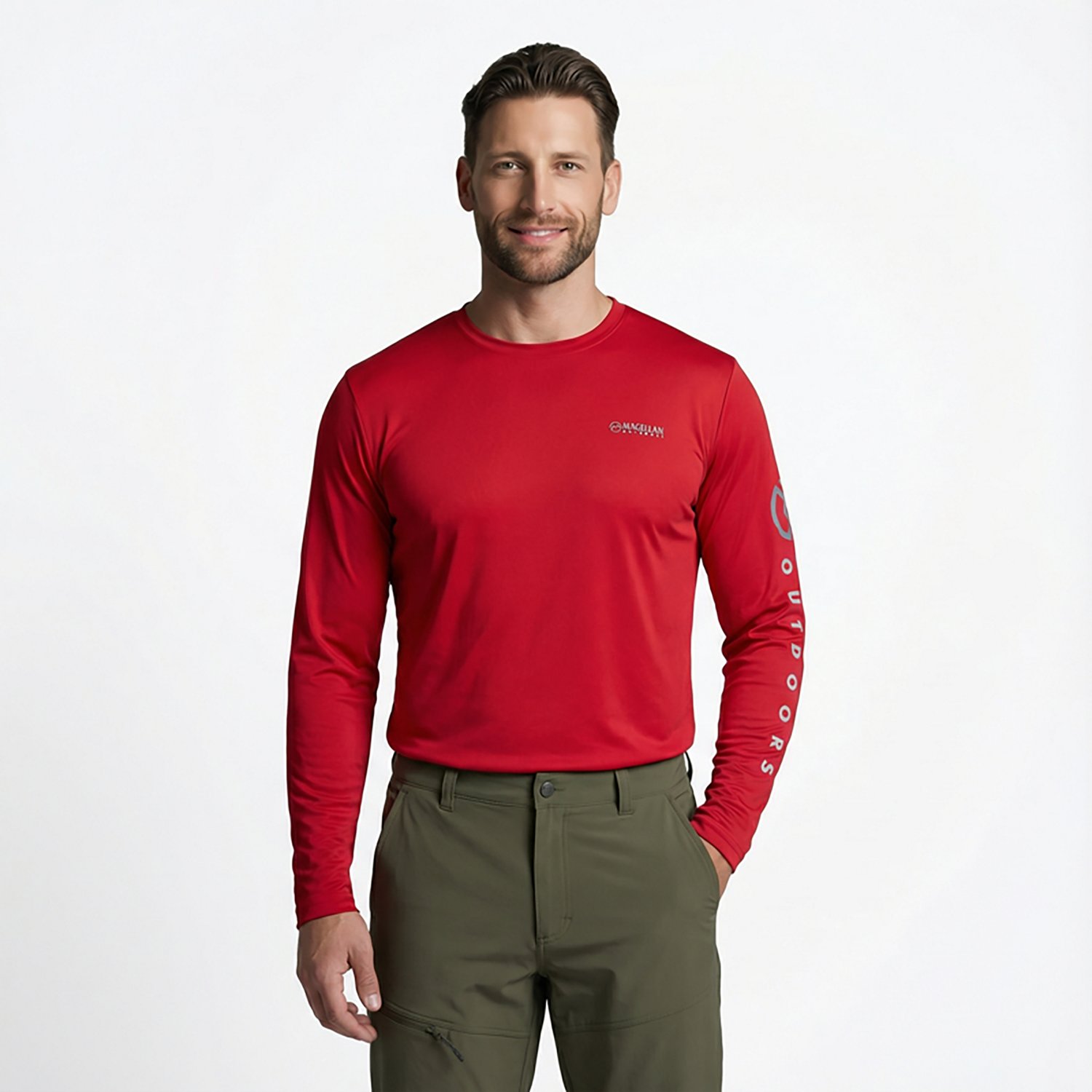Magellan Outdoors Men's Casting Crew Core Graphic Long Sleeve T-shirt                                                            - view number 2
