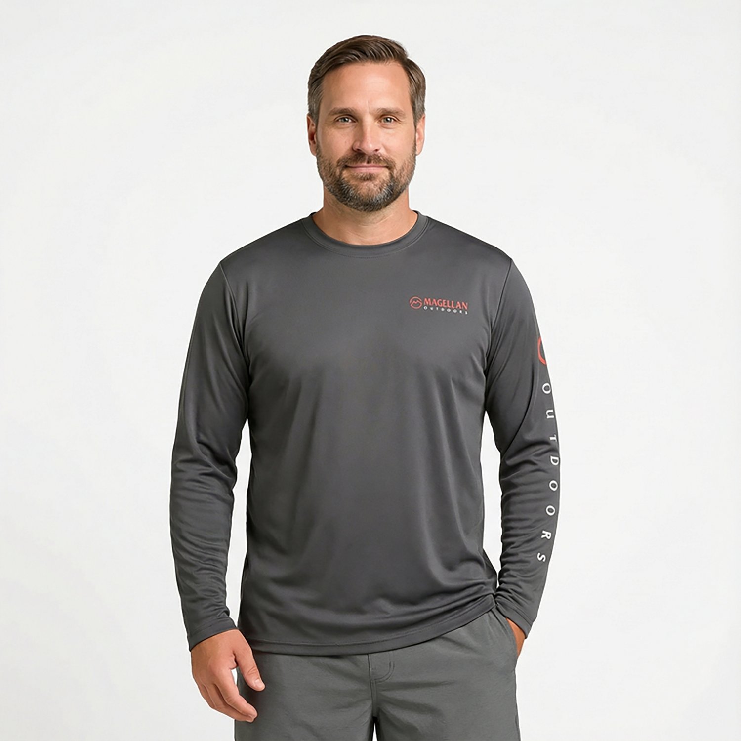 Magellan Outdoors Men's Casting Crew Core Graphic Long Sleeve T-shirt                                                            - view number 6