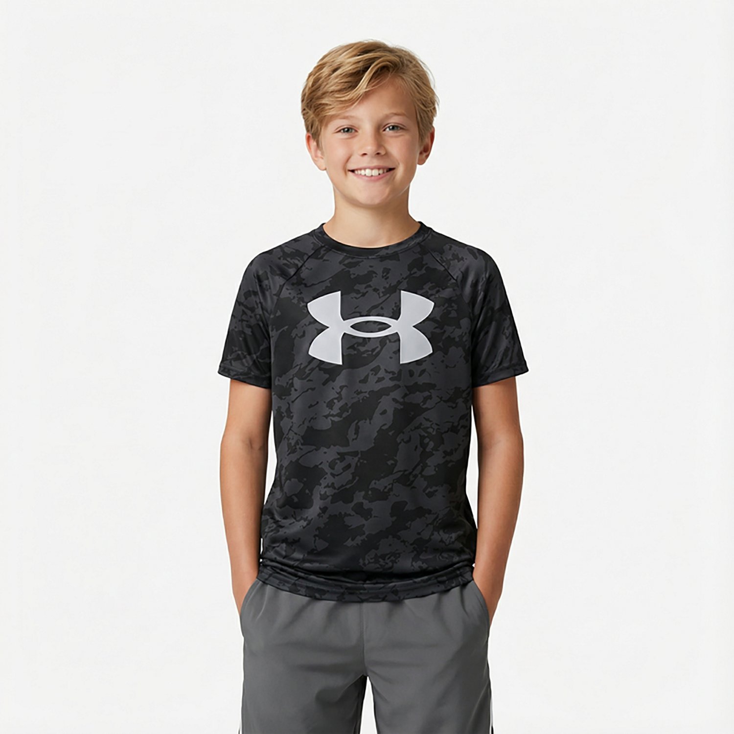 Under Armour Boys' UA Tech Printed Short Sleeve T-shirt