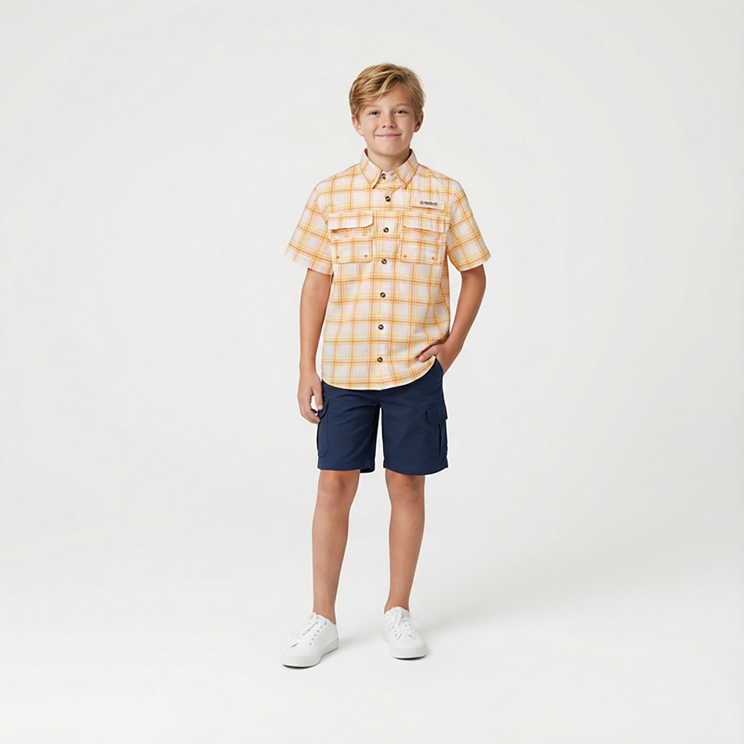 Magellan Outdoors Boys' FishGear Caddo Lake Short Sleeve Fishing Shirt