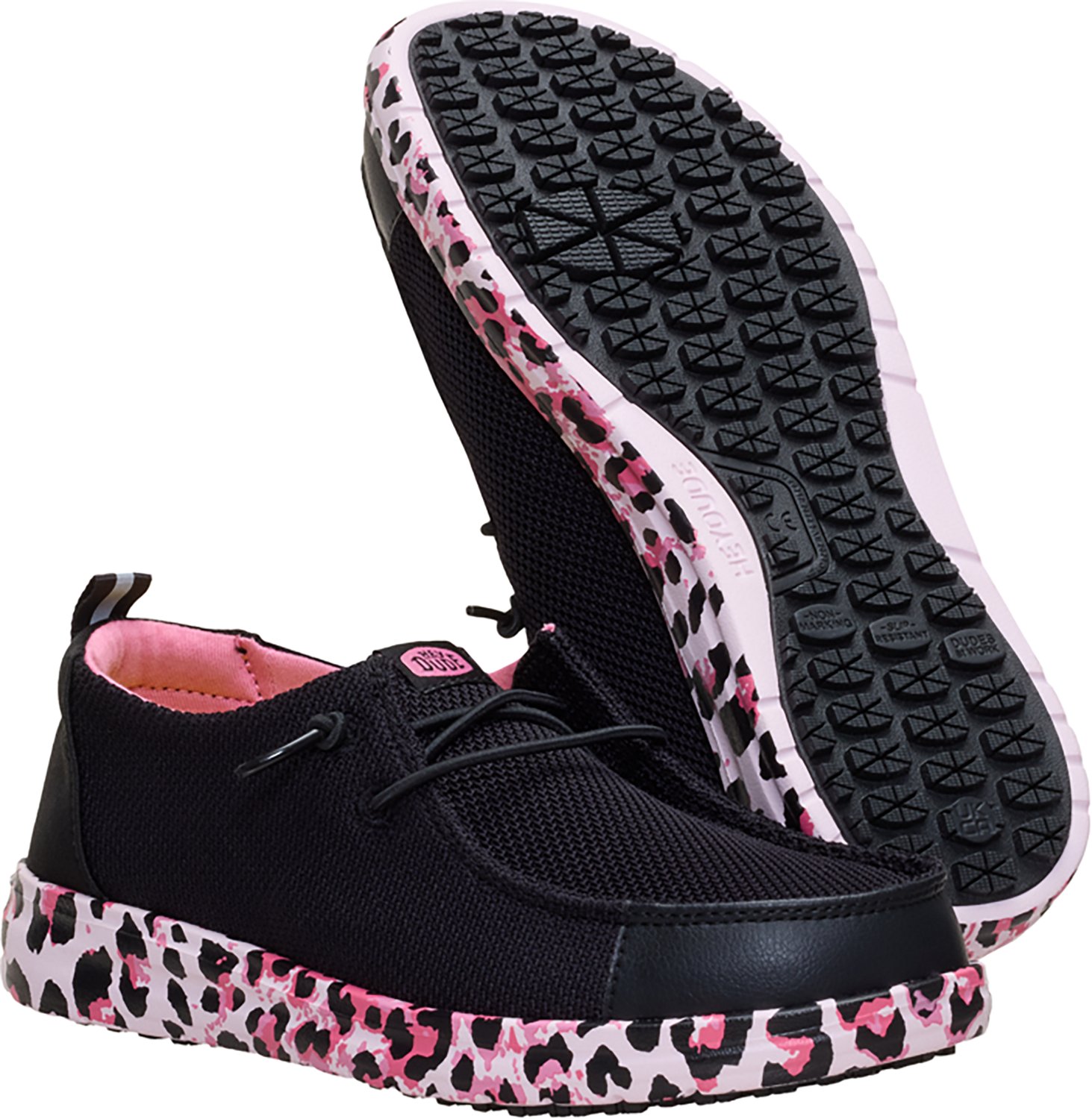 HEYDUDE Women's Wendy Work CE Leopard Slip-On Boots