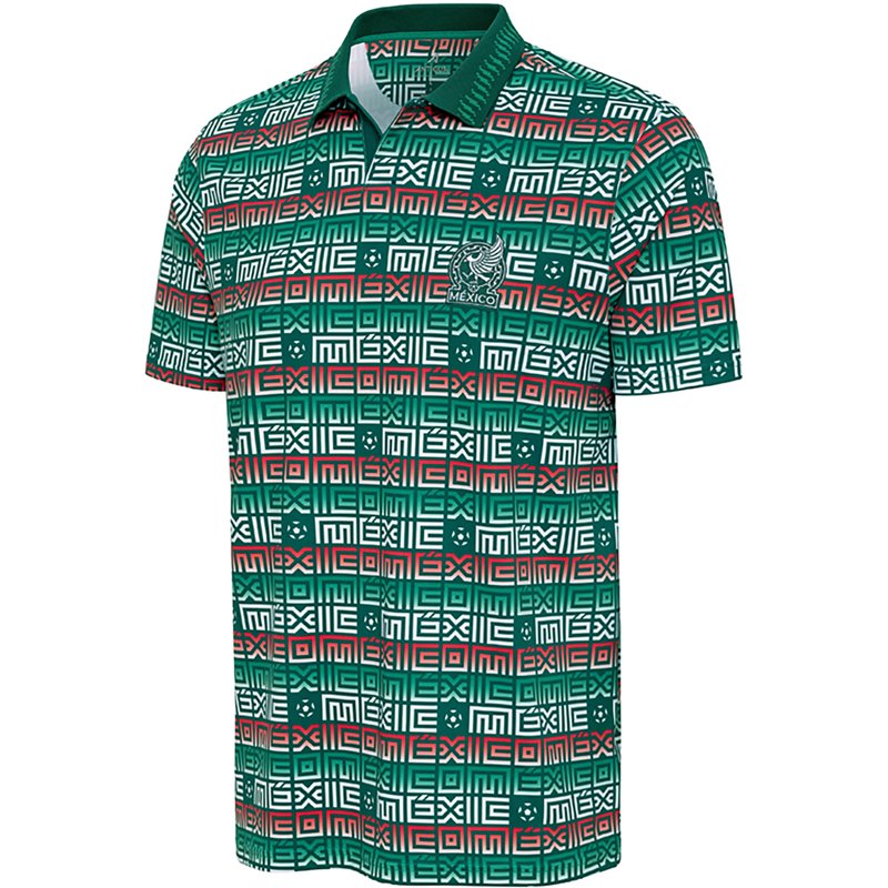 Antigua Men's Mexico World Cup 2026 Golden Polo Shirt
