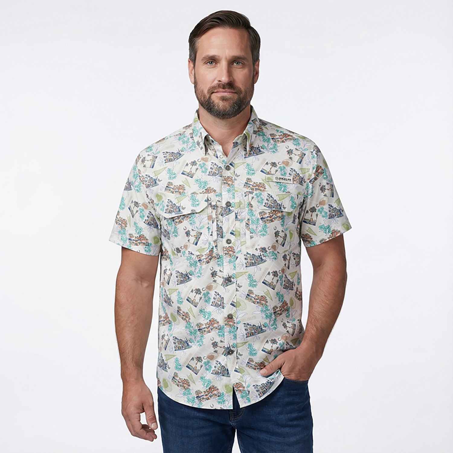 Magellan Outdoors Men's Local State Print South Carolina Short Sleeve Shirt - view number 2