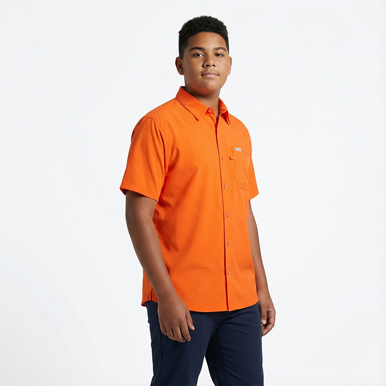 Columbia Sportswear Men's Clemson University Slack Tide Flag Camp Button Down Shirt                                              - view number 6