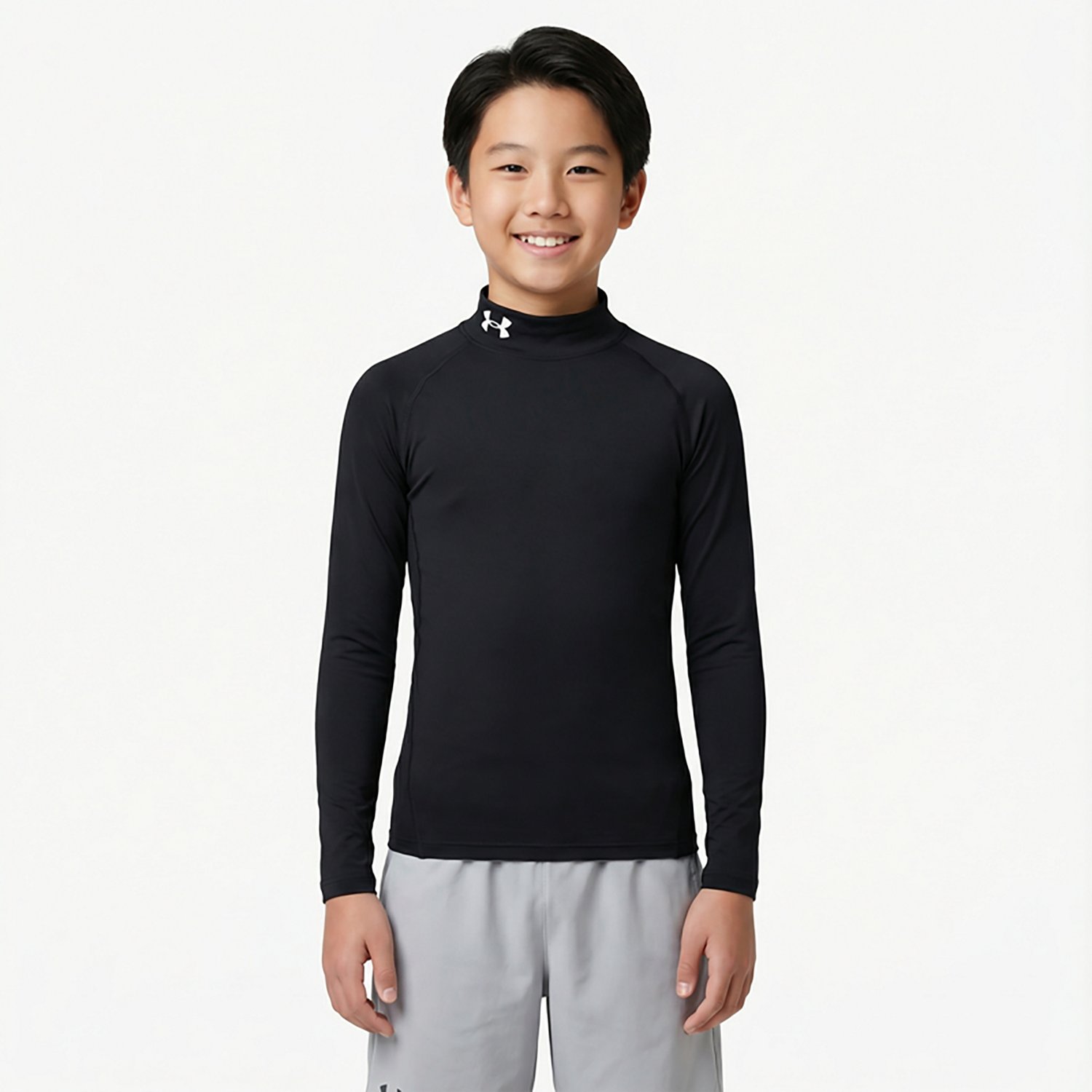 Under Armour Boys' ColdGear Mock Neck Long Sleeve Shirt - view number 2