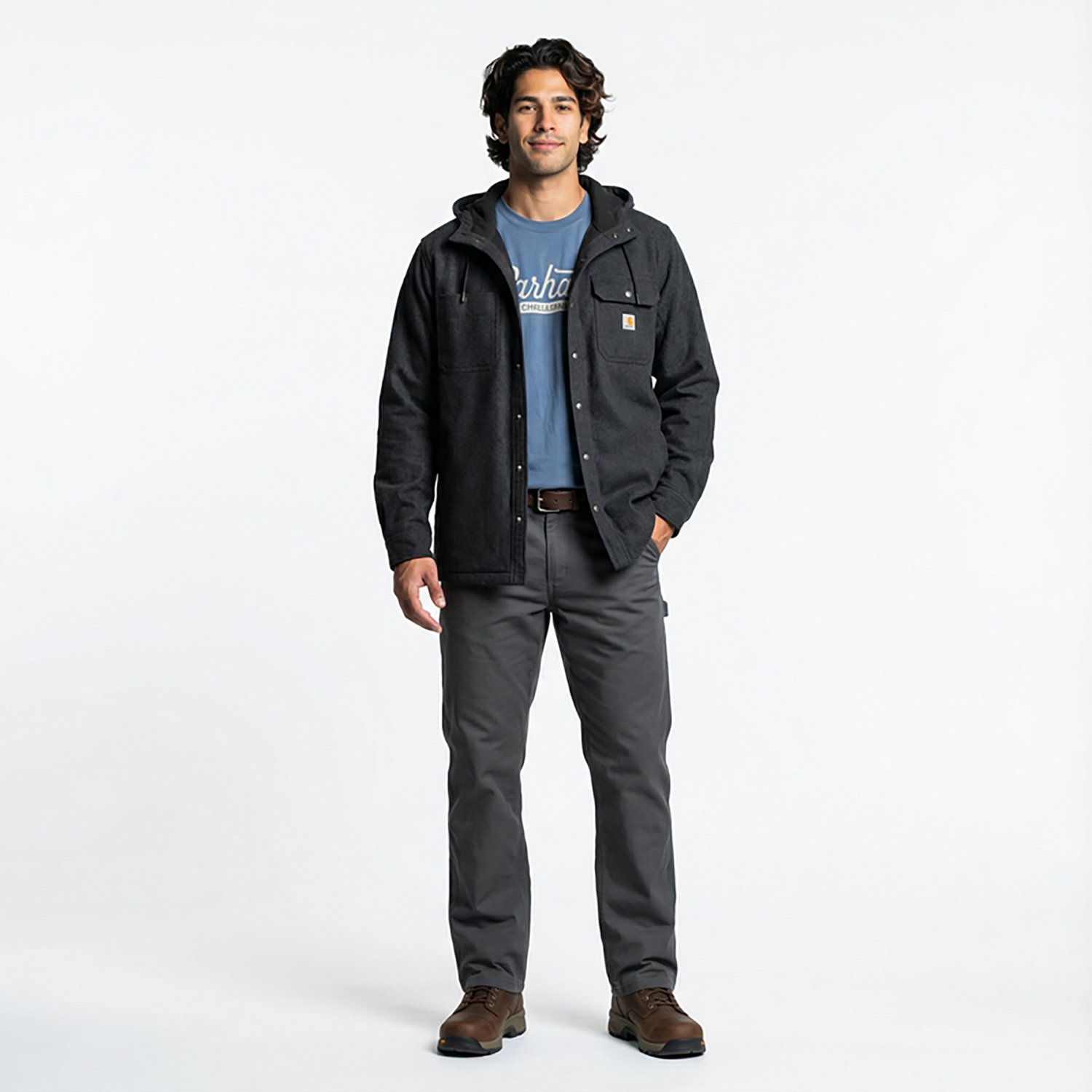 Carhartt Men's Rain Defender Hooded Shirt Jacket