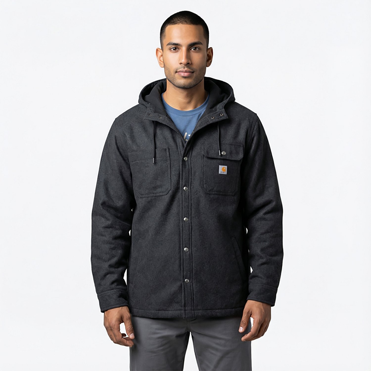 Carhartt Men's Rain Defender Hooded Shirt Jacket - view number 2