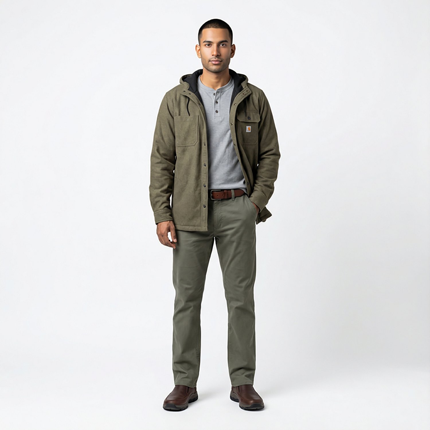 Carhartt Men's Rain Defender Hooded Shirt Jacket