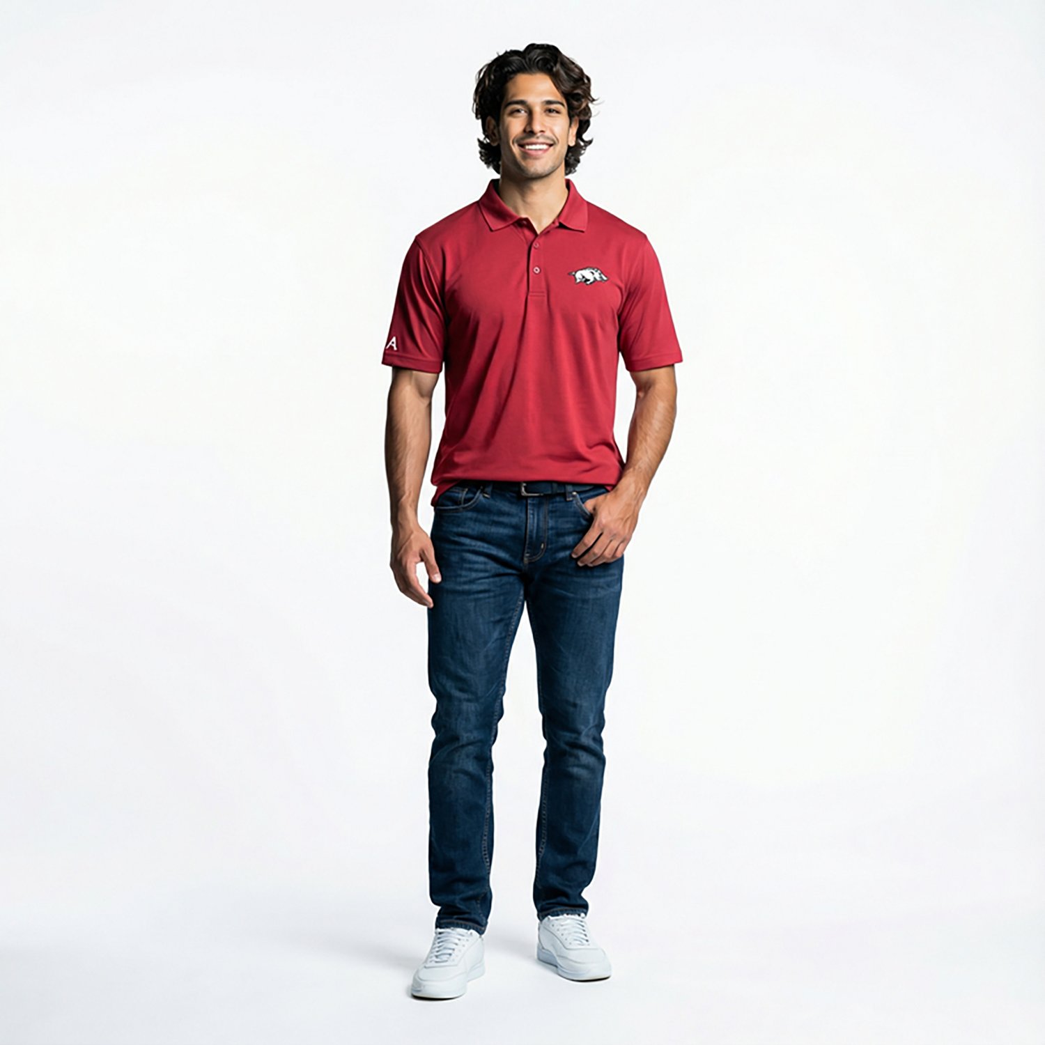 Antigua Men's University of Arkansas Legacy Pique Polo Shirt - view number 2