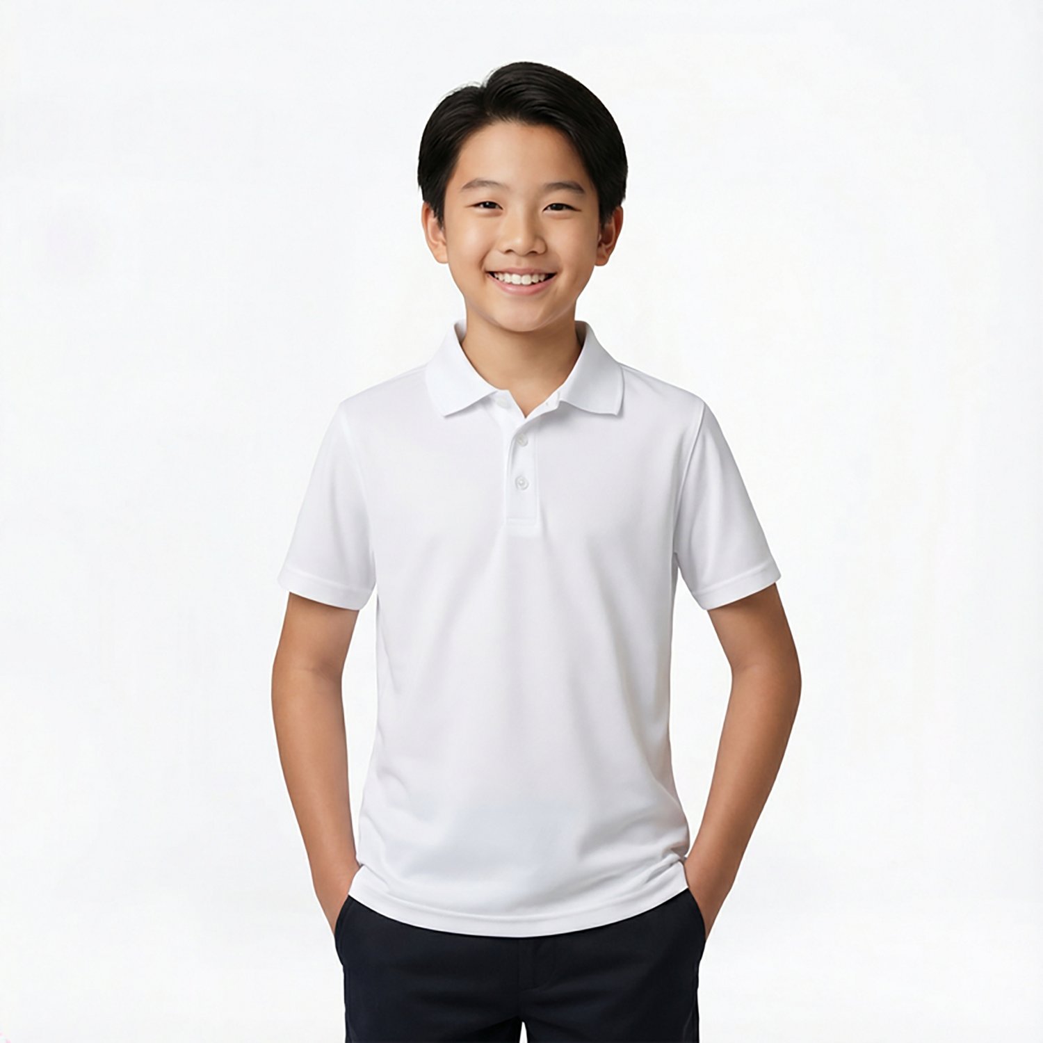 BCG Boys' Solid Short Sleeve Polo T-shirt - view number 2