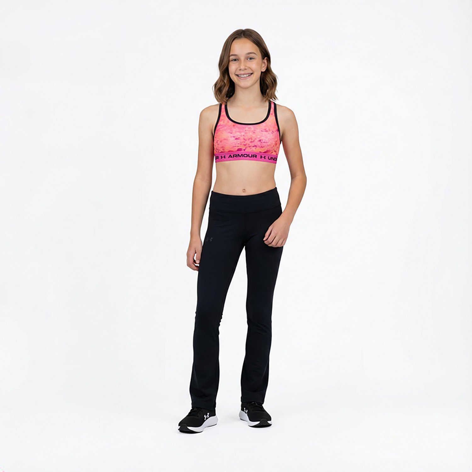 Under Armour Girls' Crossback Medium Support Sports Bra