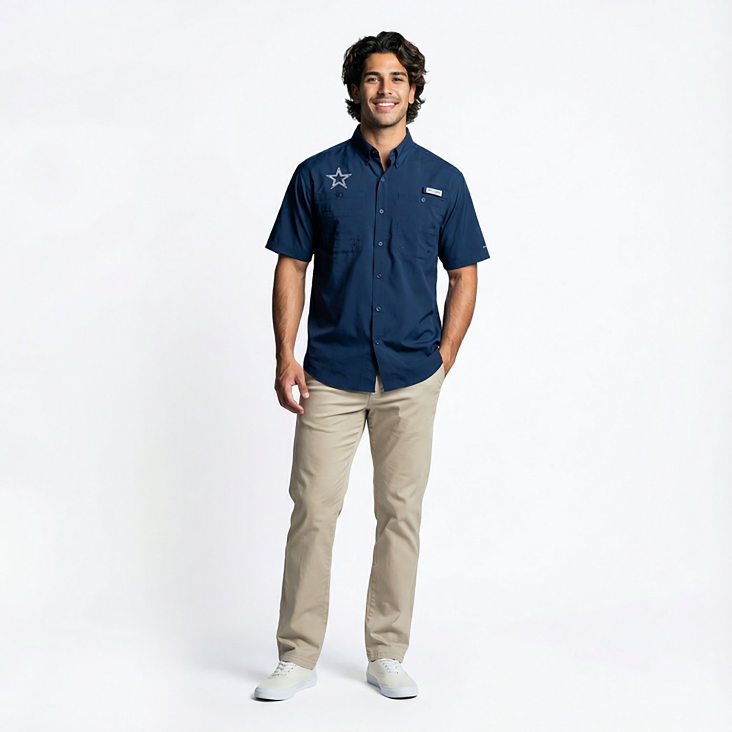 Columbia Sportswear Men's Dallas Cowboys PFG Tamiami Fishing Shirt - view number 2