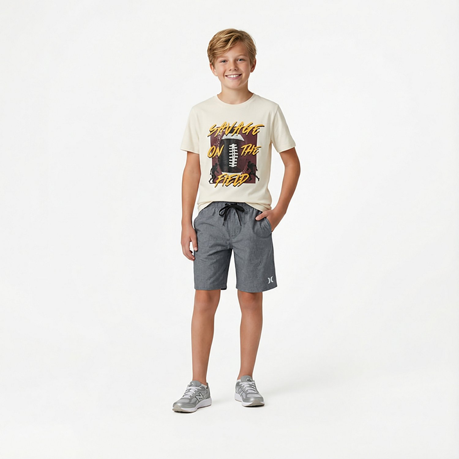 Hurley Boys' Stretch Hybrid Pull-On Shorts 8.25 in