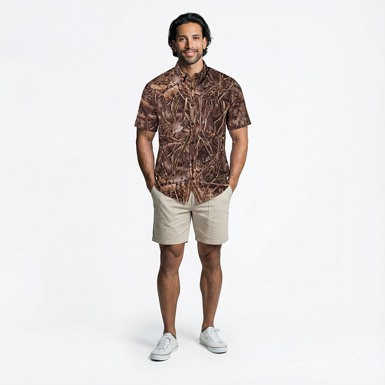 Magellan Outdoors Men's Lightweight Ripstop Button Down Short Sleeve Shirt