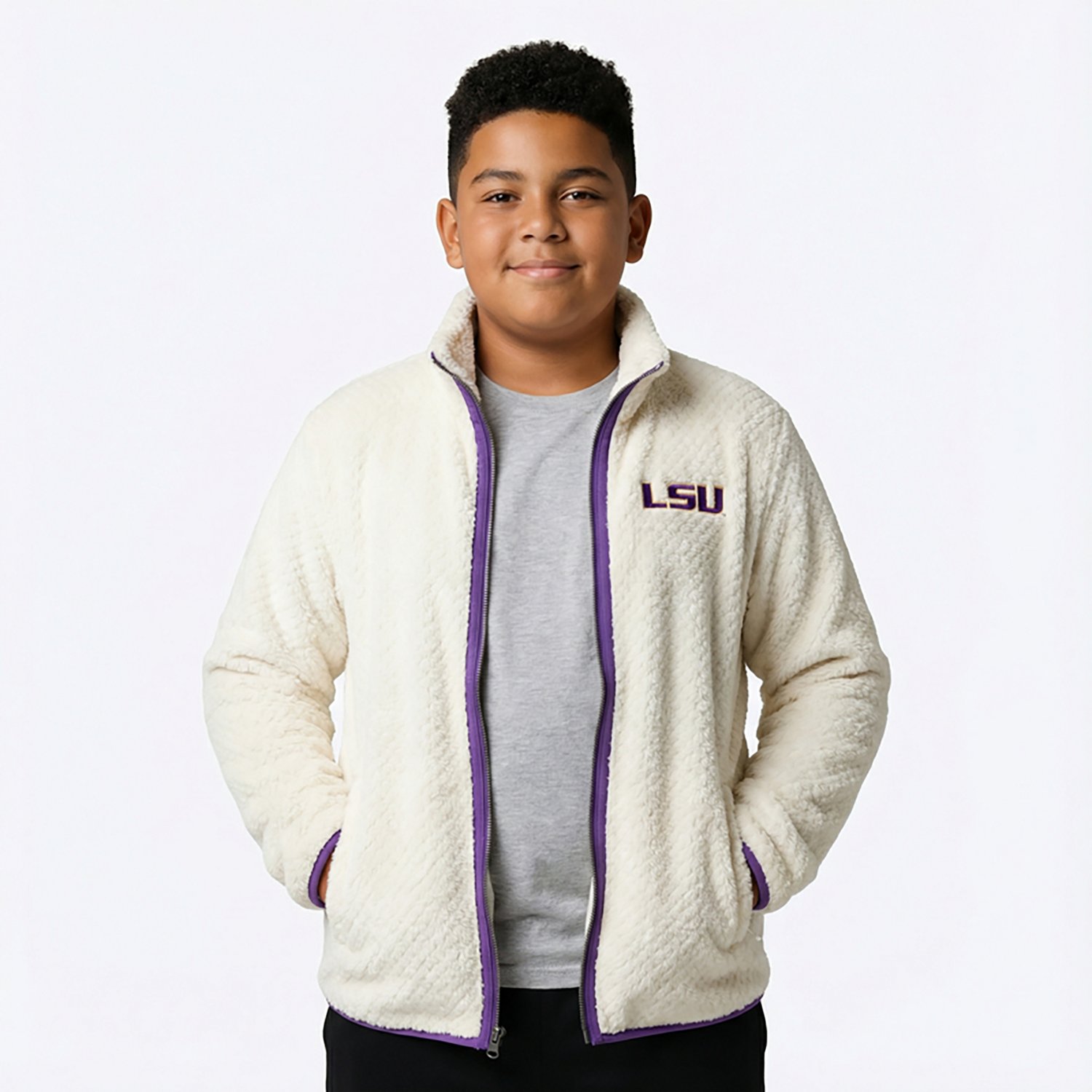 Columbia LSU Tigers Fireside II Sherpa Full-Zip Jacket - view number 7