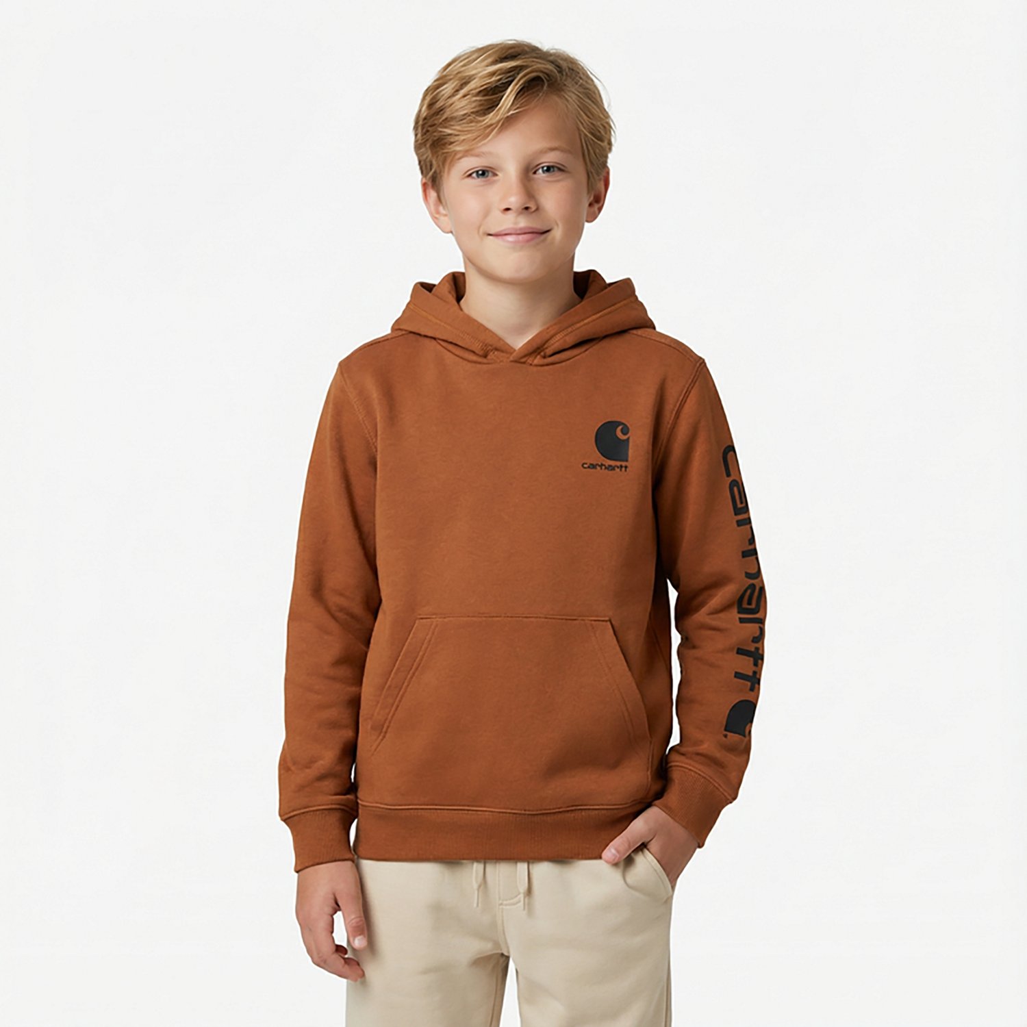Carhartt Boys' Logo Pullover Hoodie                                                                                              - view number 2