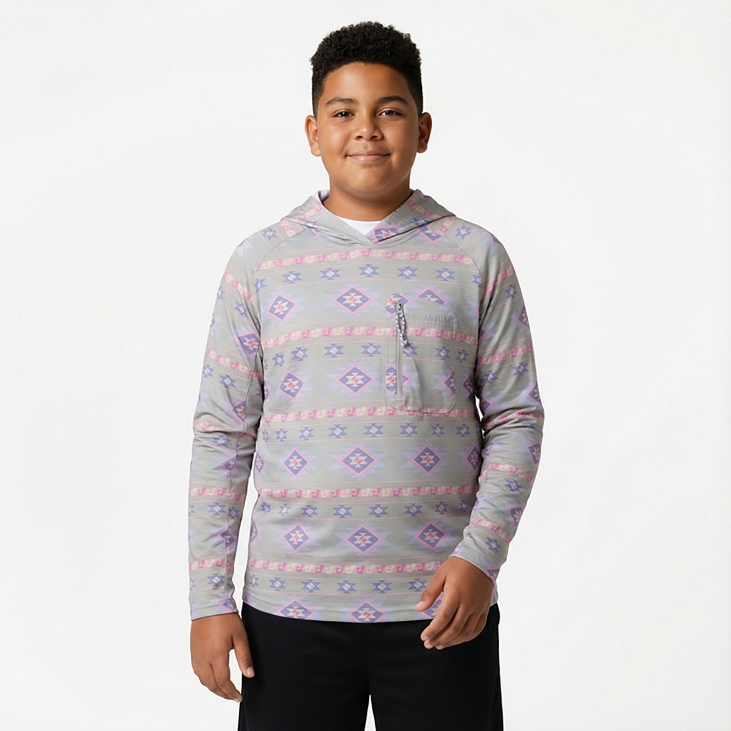 Magellan Outdoors Boys' FishGear Shore and Line Hoodie - view number 2