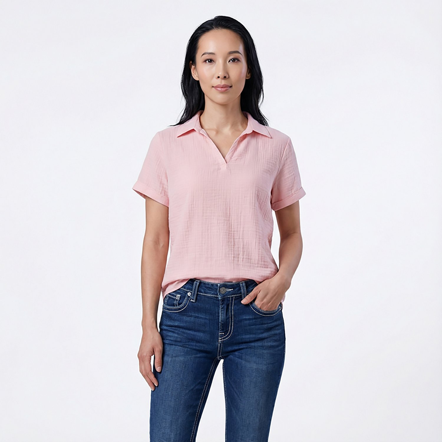 Magellan Outdoors Women's Happy Camper Short Sleeve Camp Shirt - view number 2