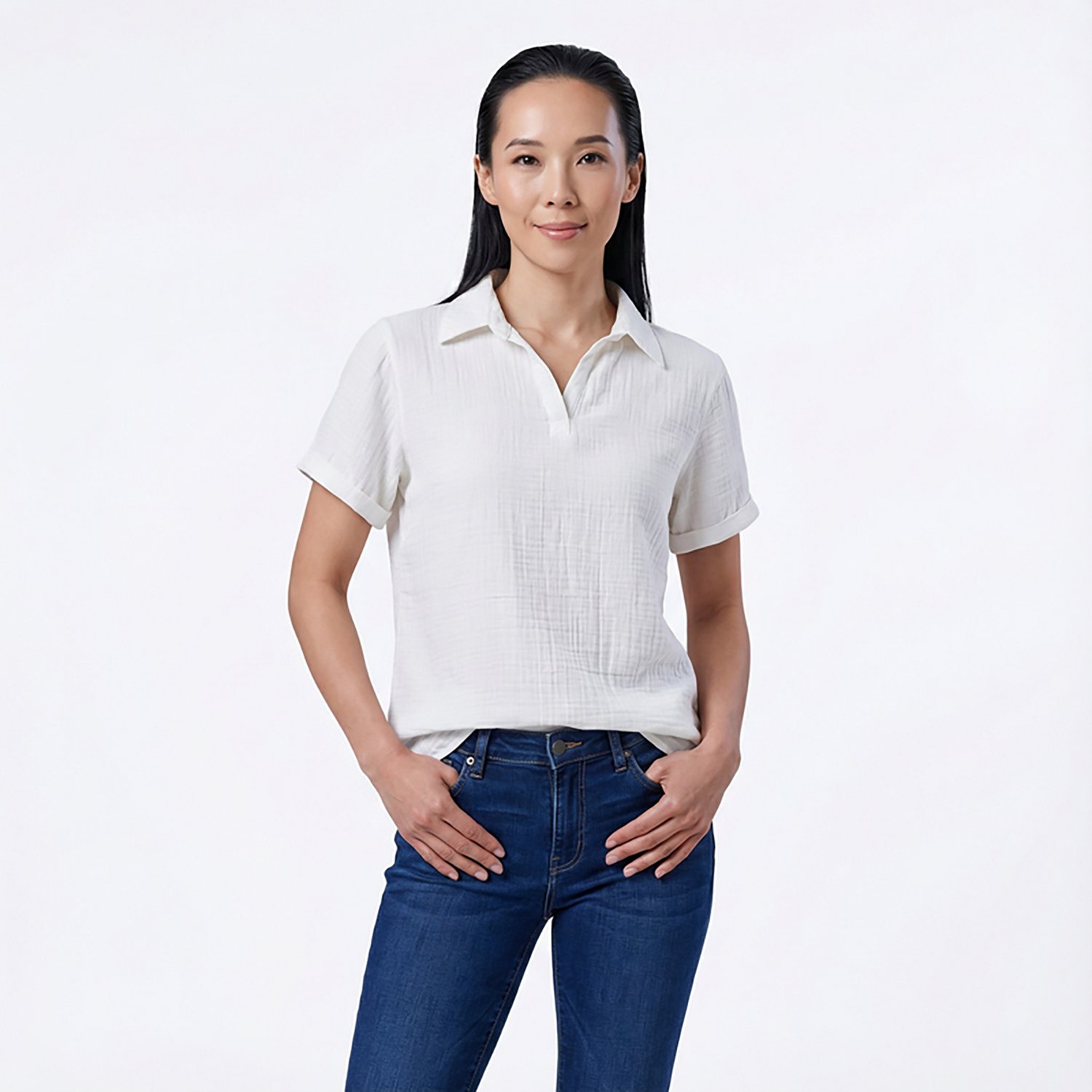 Magellan Outdoors Women's Happy Camper Short Sleeve Camp Shirt - view number 2