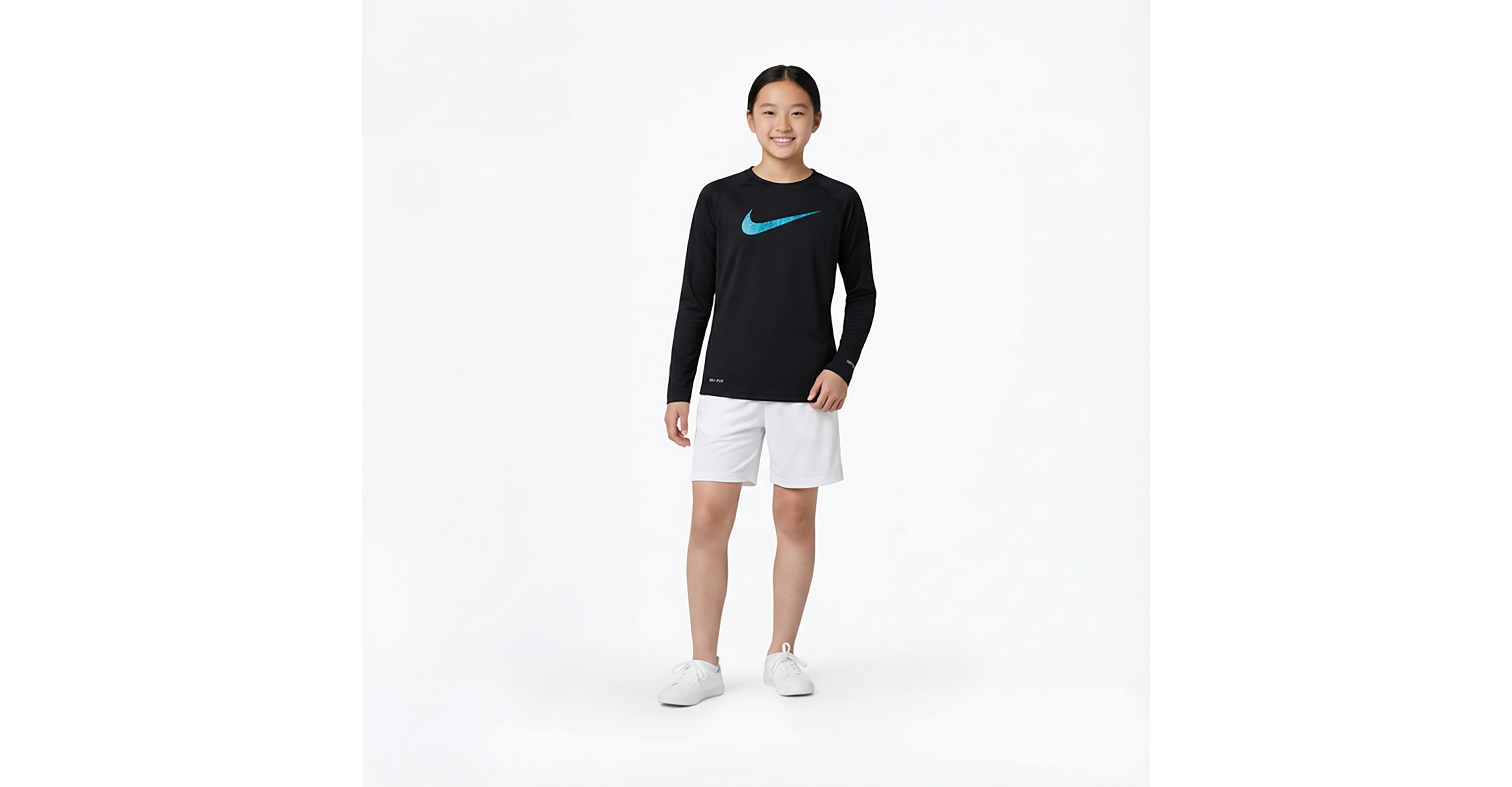 Nike Girls' Swoosh Long Sleeve Hydroguard