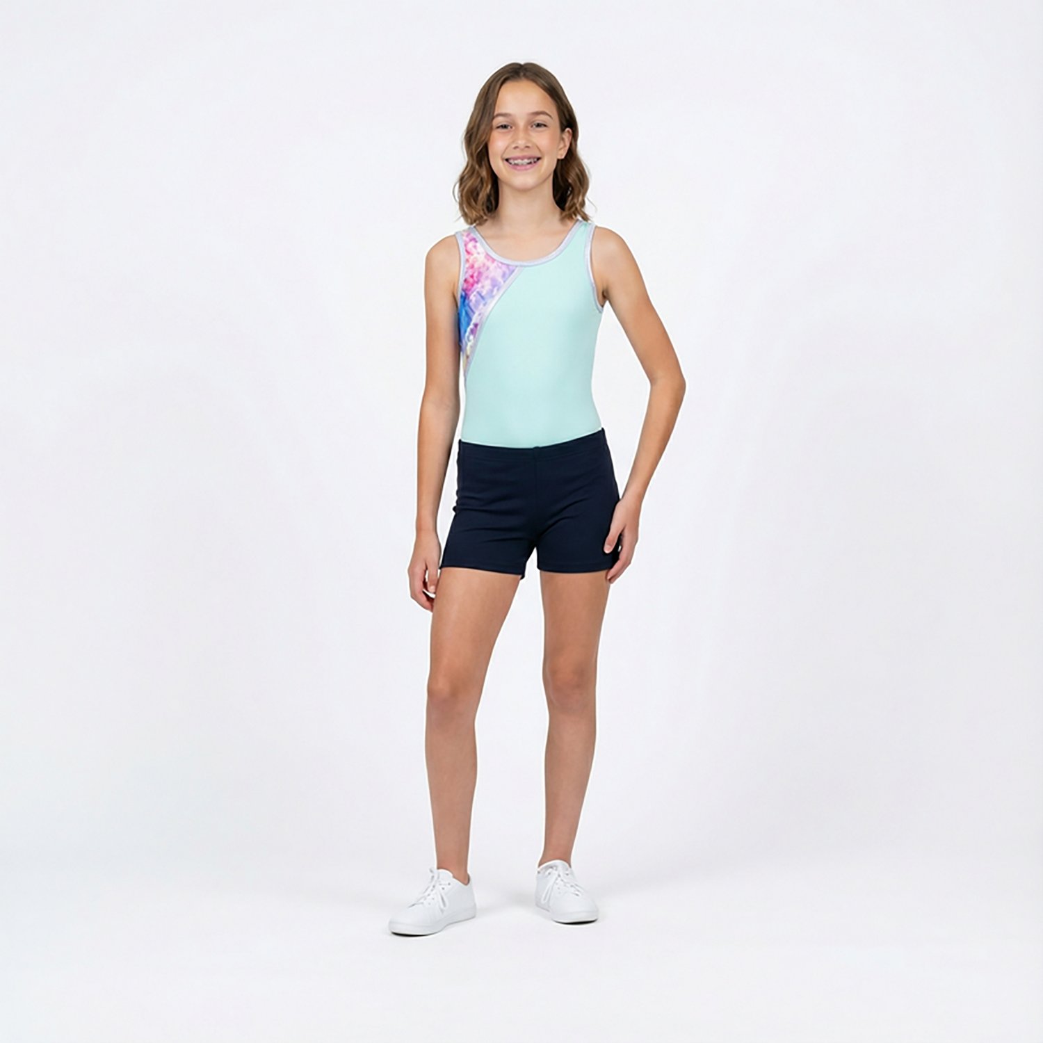 Rainbeau Moves Girls' Tank Inset Leotard